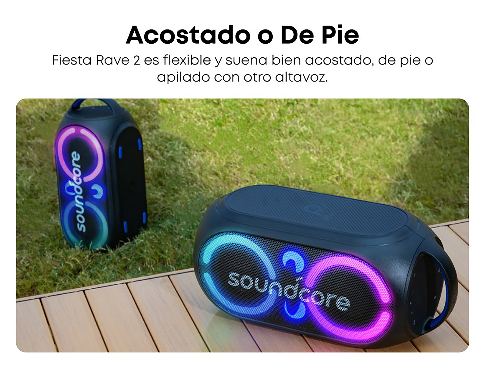 Foto 7 | Foto 7 | Bocina Bluetooth Soundcore Rave 3S 200 Watts con Luces Led