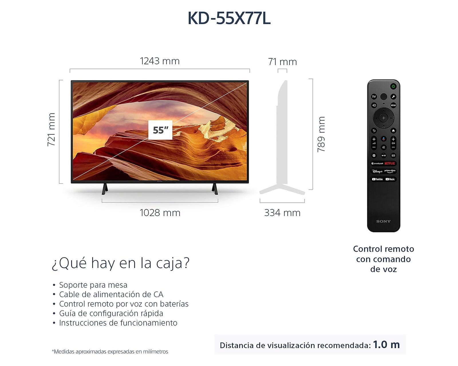 Foto 5 | Foto 5 | Pantalla Smart TV Sony LED 55 Pulgadas Ultra HD 4K KD-55X77L UCM