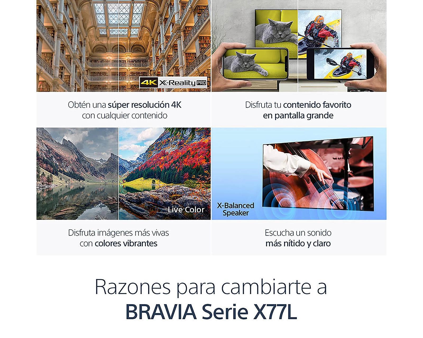 Foto 7 pulgar | Foto 6 | Pantalla Smart TV Sony LED 50 Pulgadas Ultra HD 4K KD-50X77L UCM