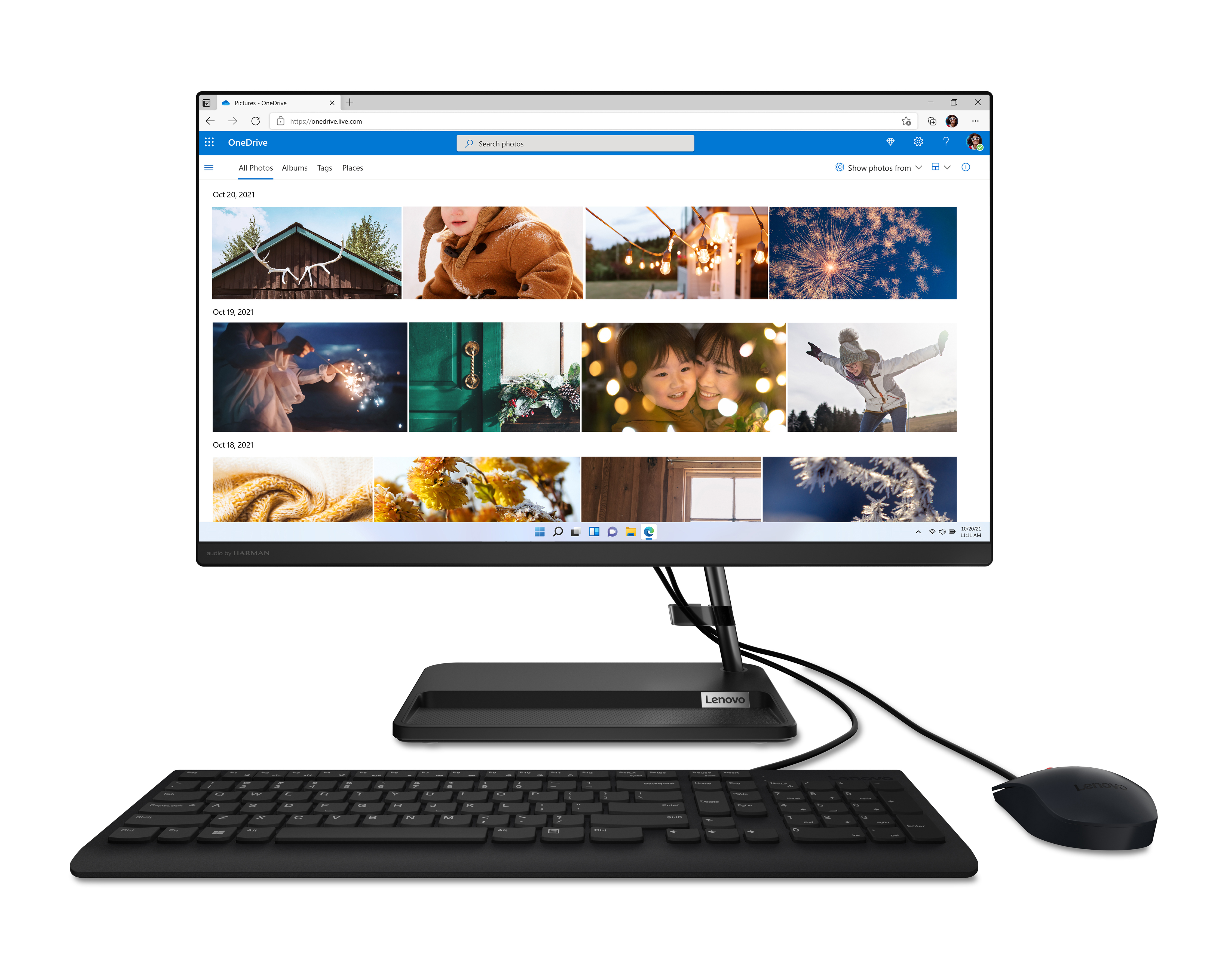 Foto 2 pulgar | Foto 1 | Computadora Lenovo Ideacentre AIO 3 23.8" Windows 11 Intel Celeron 8 GB RAM 256 GB SSD Negra