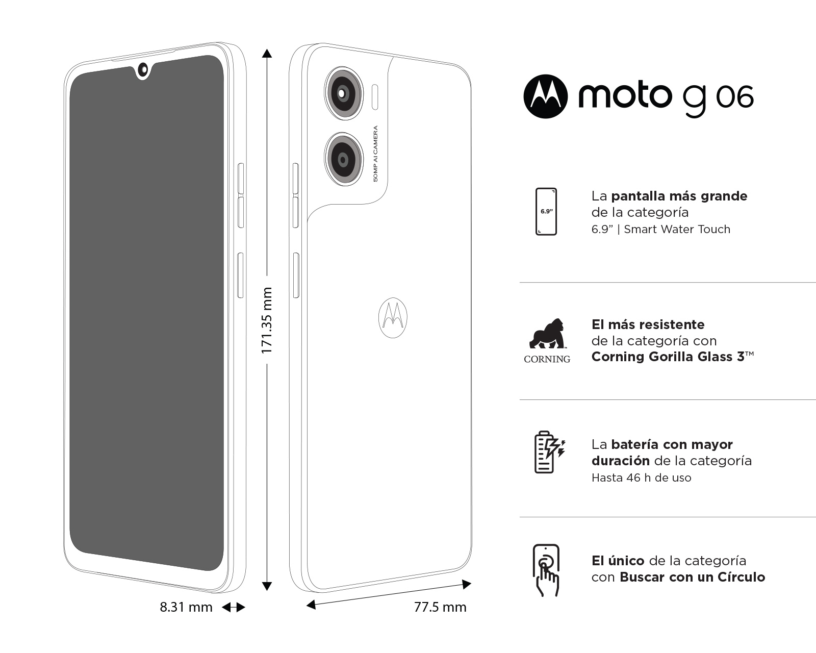 Foto 11 pulgar | Foto 10 | Telcel Motorola Moto G06 64 GB Azul