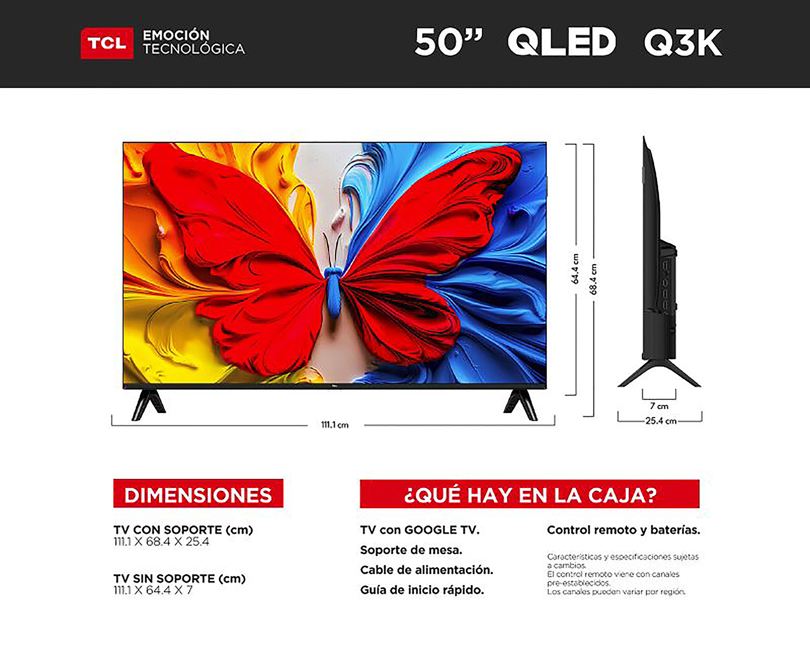 Foto 7 pulgar | Foto 6 | Pantalla Smart TV TCL QLED 50 Pulgadas FHD 50Q3K