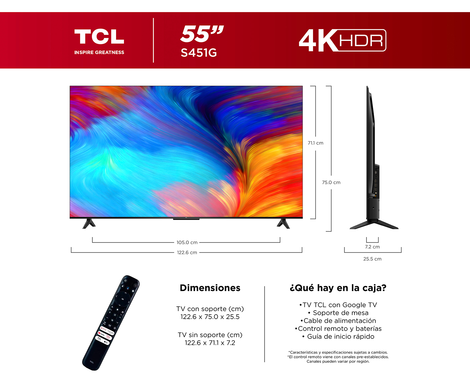 Foto 6 pulgar | Foto 5 | Pantalla Smart TV TCL LED 55 Pulgadas UHD 4K 55S451G