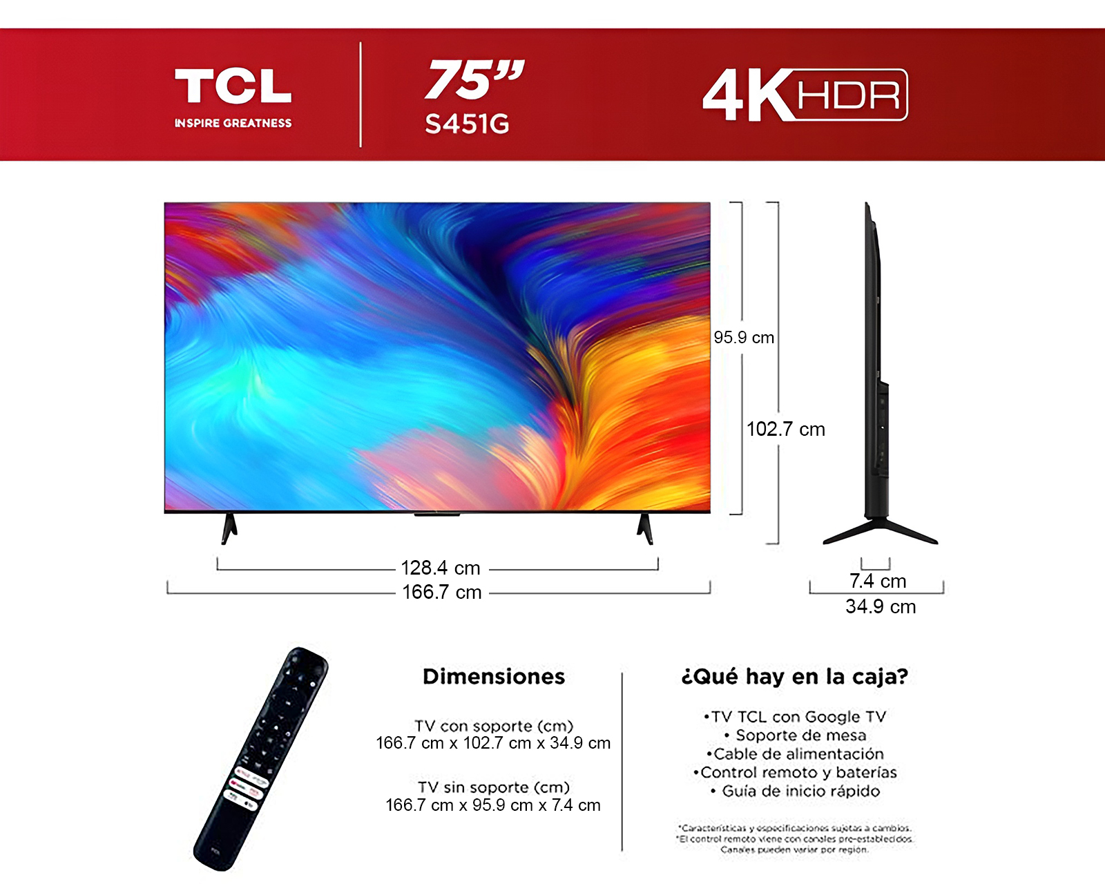 Foto 6 pulgar | Foto 5 | Pantalla Smart TV TCL LED 75 Pulgadas UHD 4K 75S451G