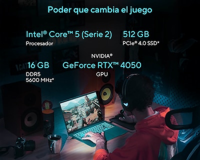 Foto 3 | Foto 3 | Laptop Gamer Asus V360VU-RP195W Gaming V16 16 Pulgadas NVIDIA RTX 4050 16 GB RAM 512 GB SSD Negra + Mochila y Mouse