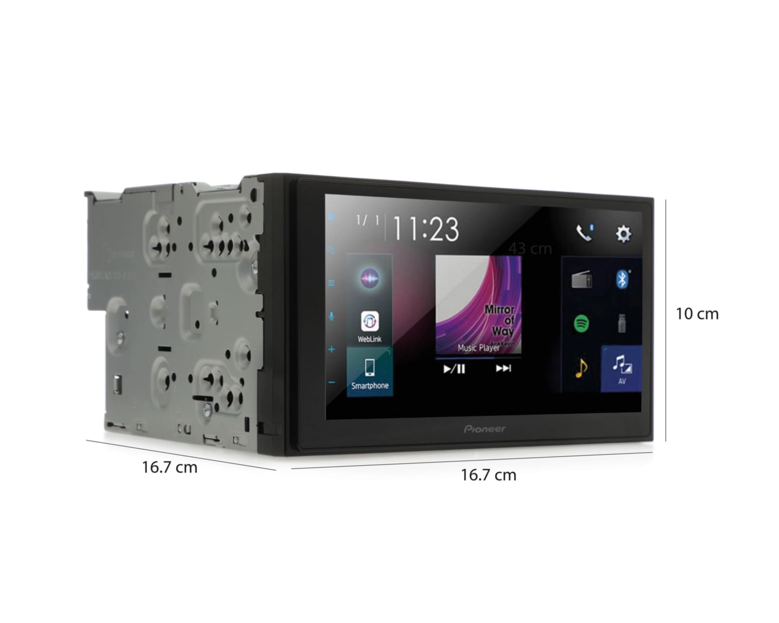 Foto 6 pulgar | Foto 5 | Autoestéreo Pionner Mutimedia sin CD DMH-Z5350BT 6.8" Bluetooth Compatible con Apple CarPlay y Android Negro