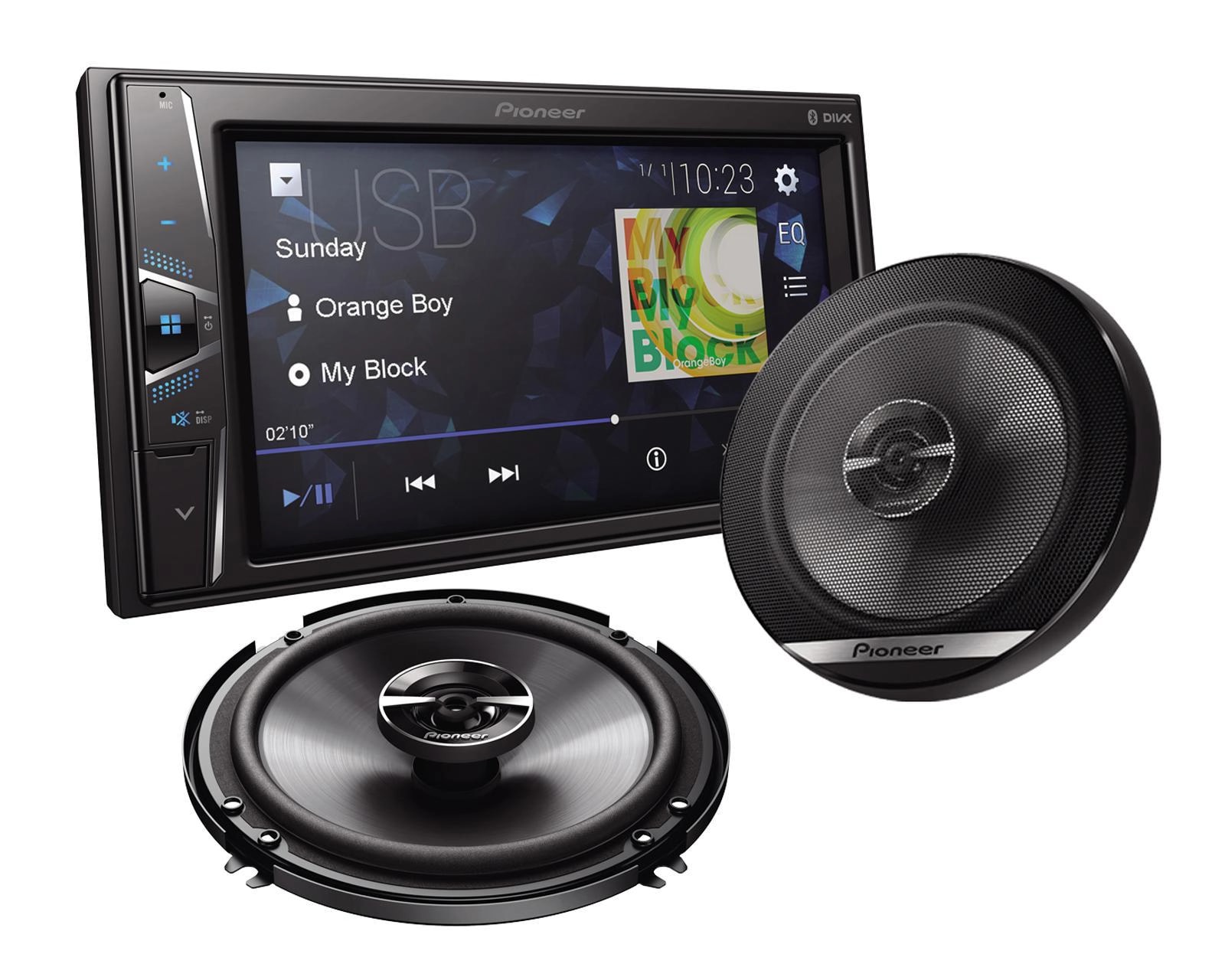 Autoestéreo y Bocinas Pioneer sin CD DMXT-G2252BT de 6.5" Bluetooth Negro