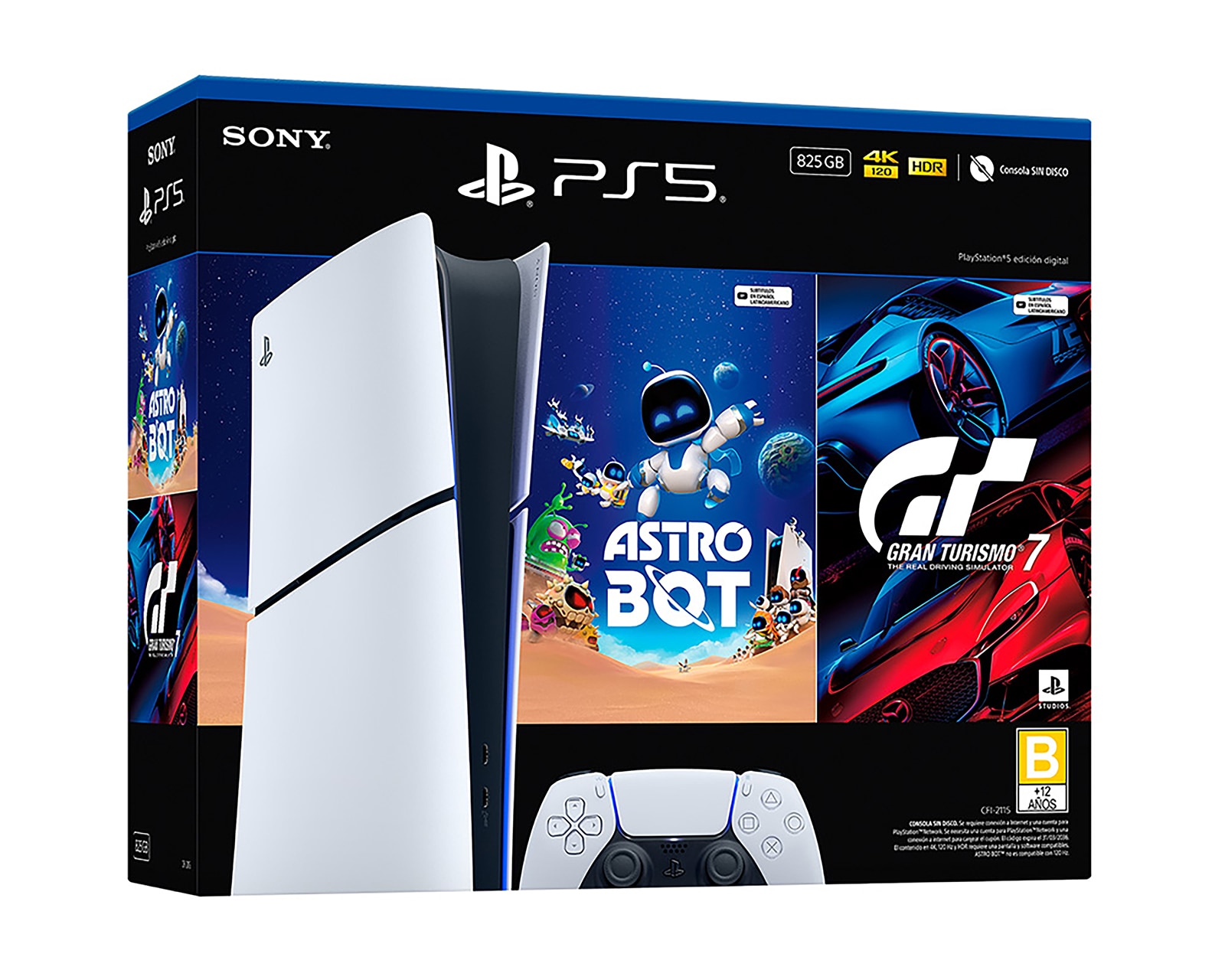 Consola PlayStation 5 Digital de 825 GB Astro Bot + Gran Turismo 7