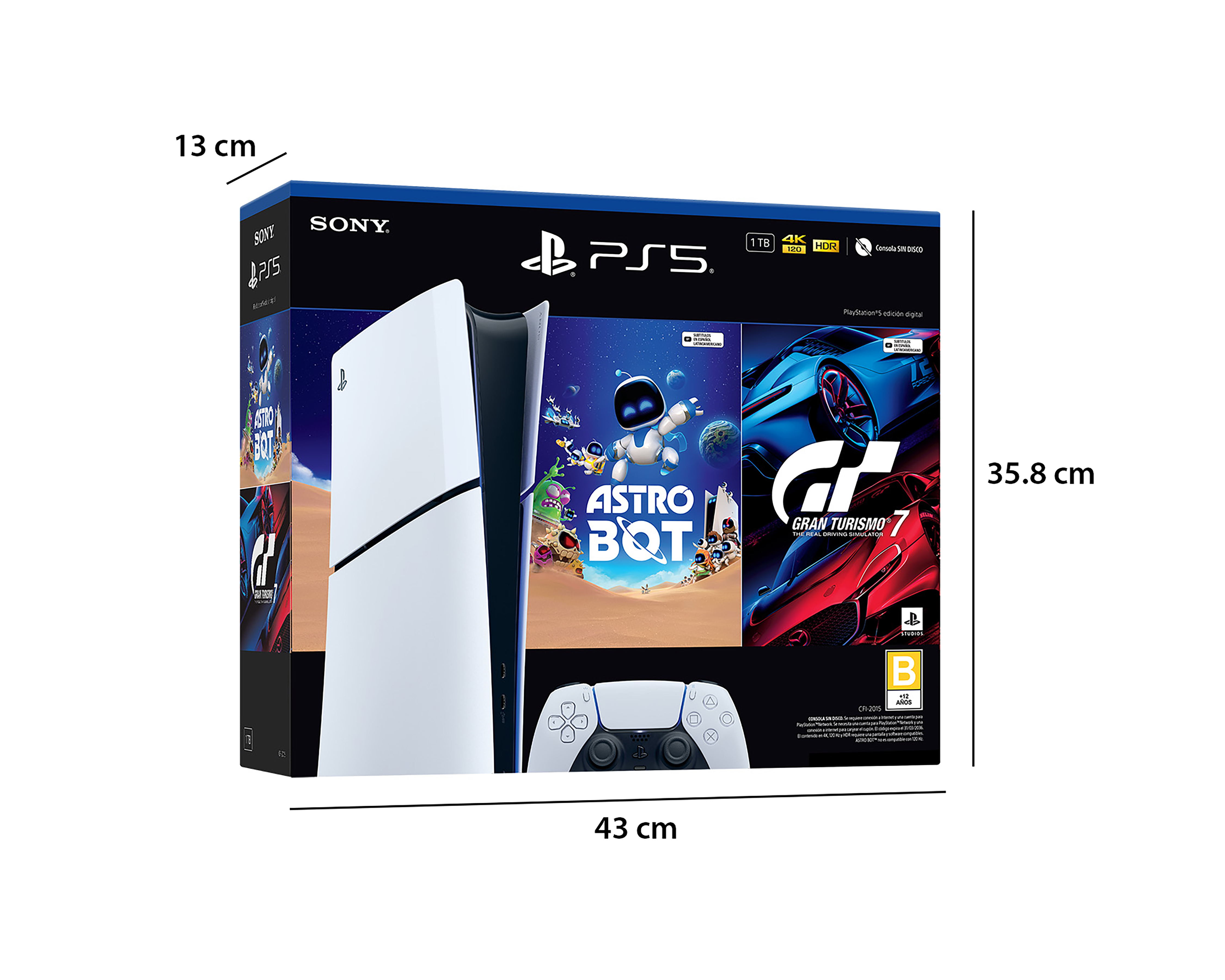 Foto 7 pulgar | Foto 6 | Consola PlayStation 5 Digital de 825 GB Astro Bot + Gran Turismo 7