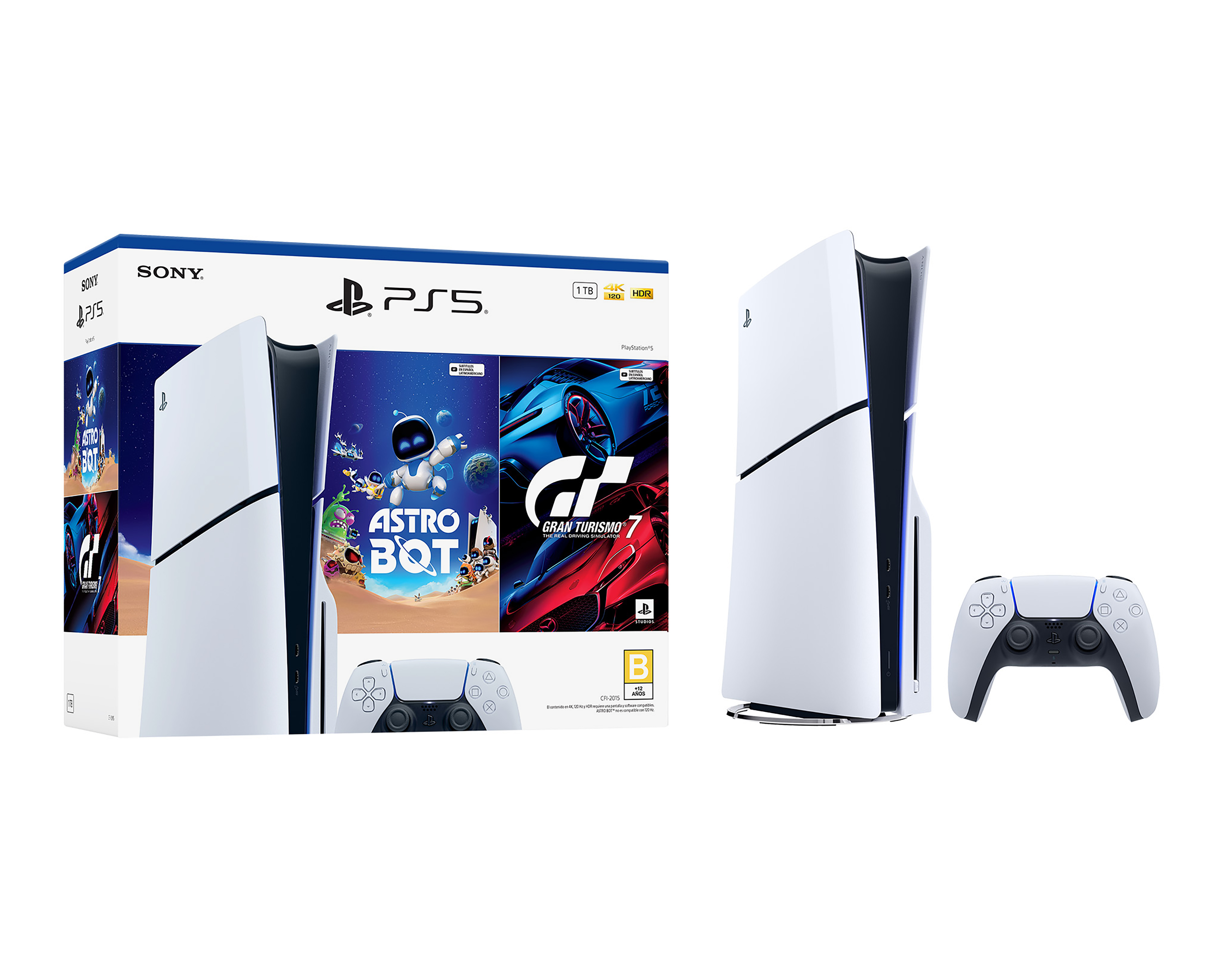 Foto 2 | Foto 2 | Consola PlayStation 5 de 1 TB Astro Bot + Gran Turismo 7