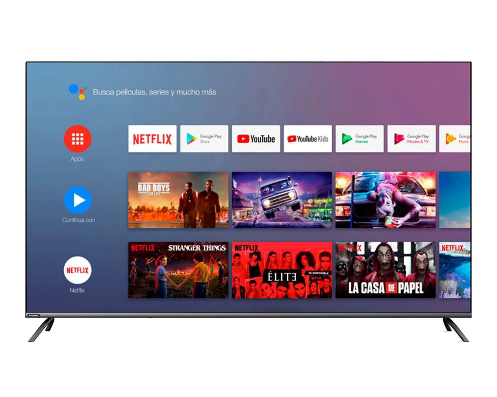 Pantalla LED Hyundai 65 Pulgadas UHD 4K Smart TV HYLED6507A4KM