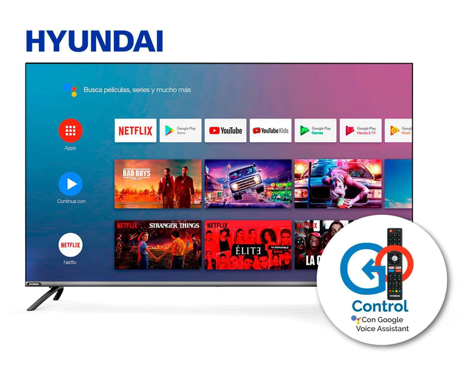 Foto 5 pulgar | Foto 4 | Pantalla LED Hyundai 65 Pulgadas UHD 4K Smart TV HYLED6507A4KM