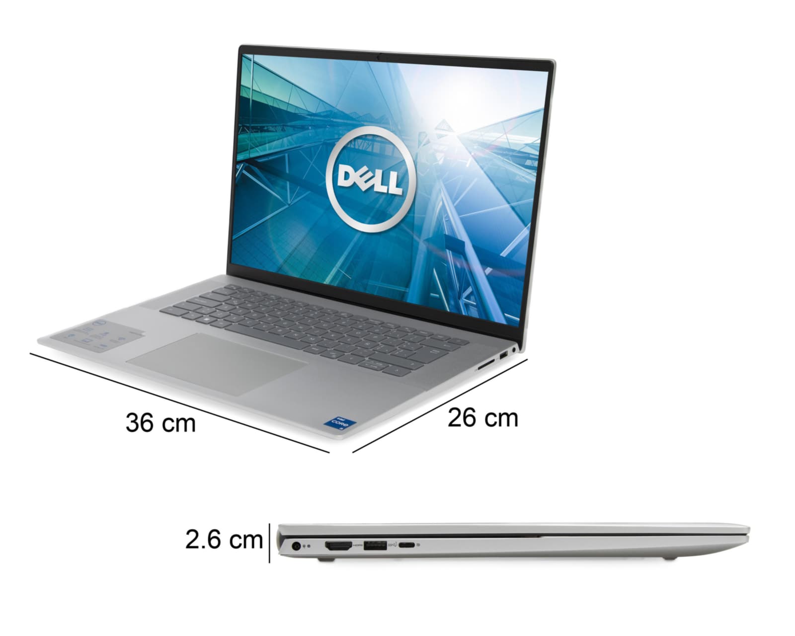 Foto 7 | Foto 7 | Laptop Dell Inspiron 16 5620 16 Pulgadas Windows 11 Home Intel Core i5 8 GB RAM 512 GB SSD Plata