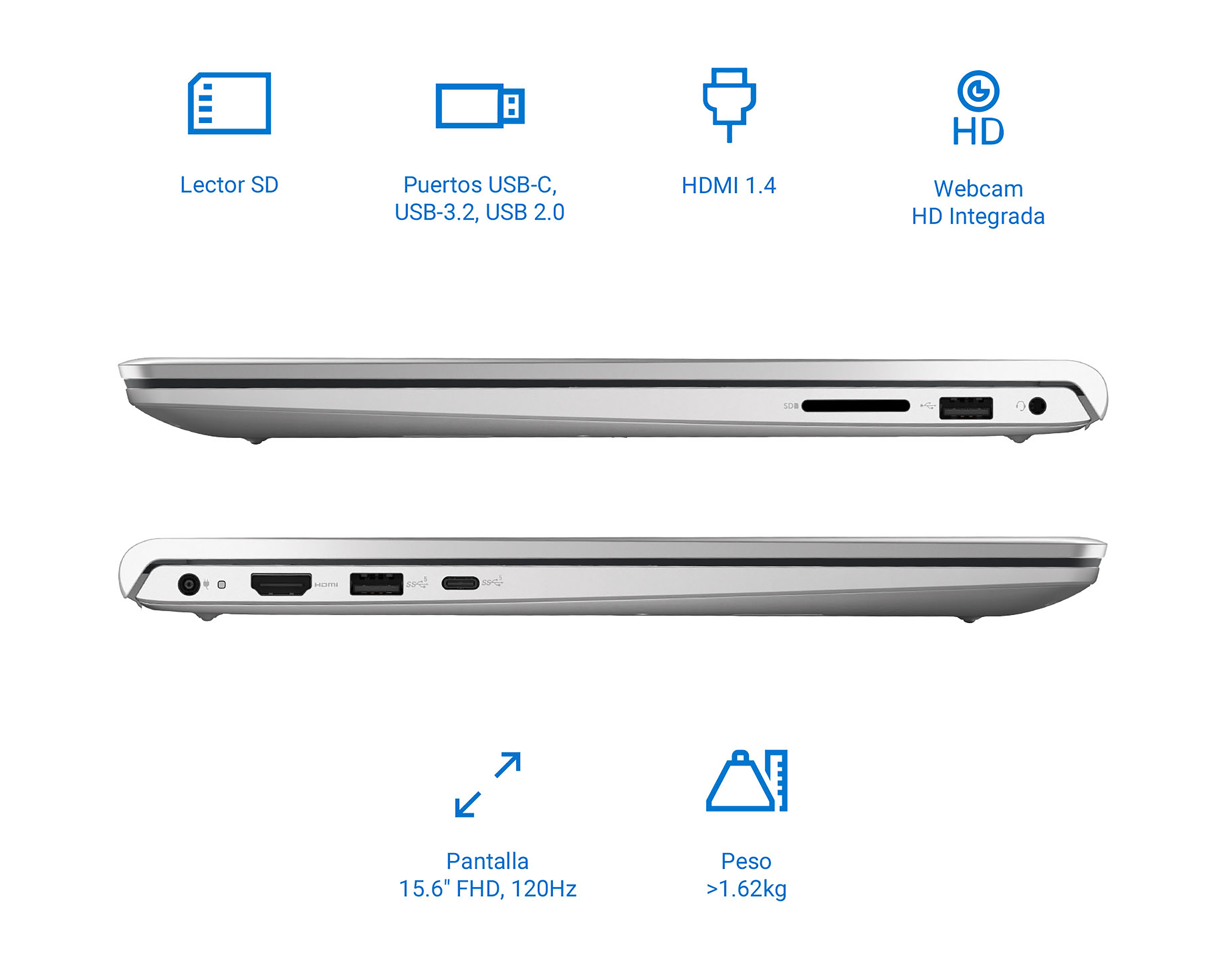 Foto 6 pulgar | Foto 5 | Laptop Dell 0F6GX 15.6 Pulgadas Windows 11 Inter Core i5 16 GB RAM 512 GB SSD Plateado