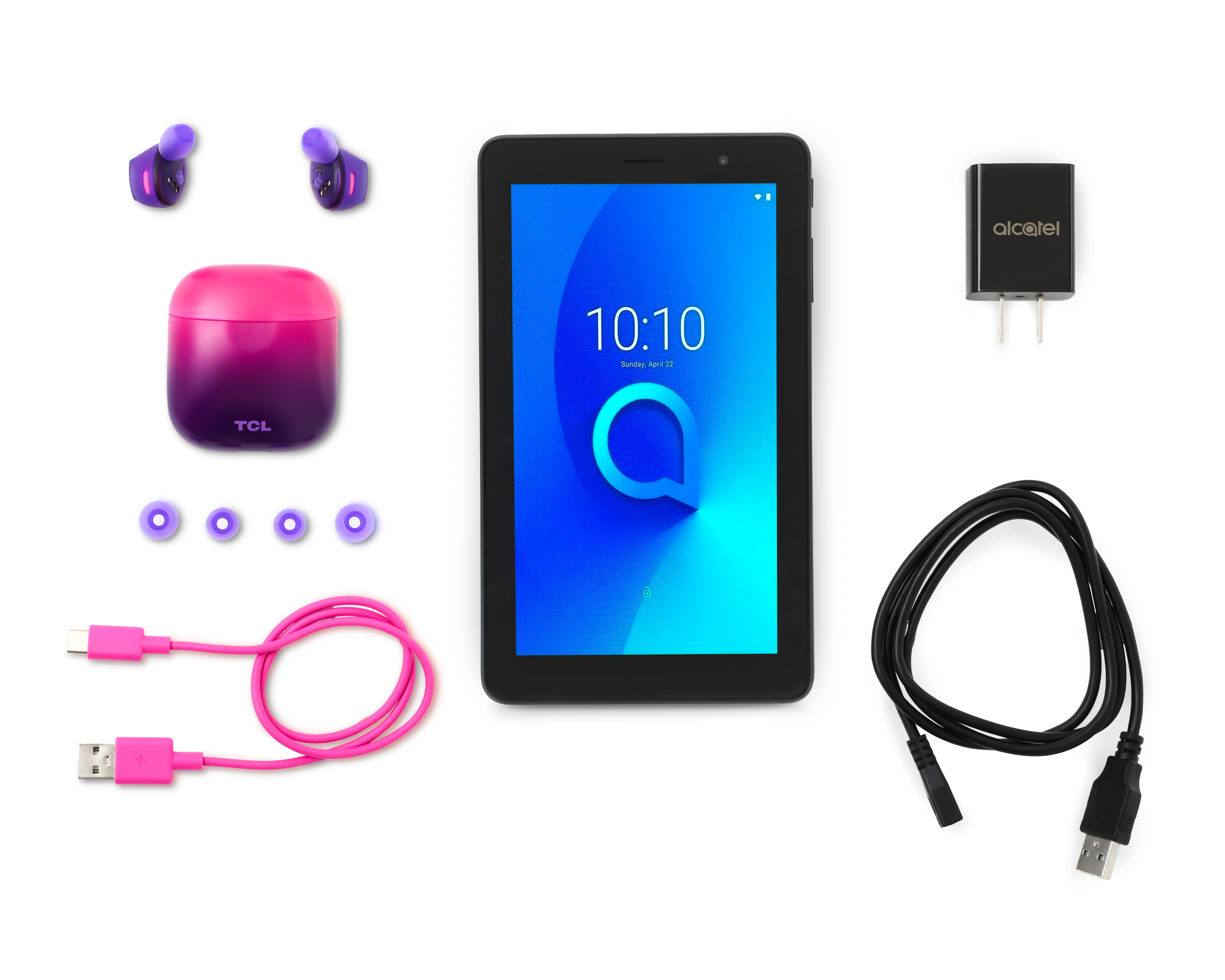 Foto 2 pulgar | Foto 1 | Tablet Alcatel 7" 16 GB Android 10 1GB Negra