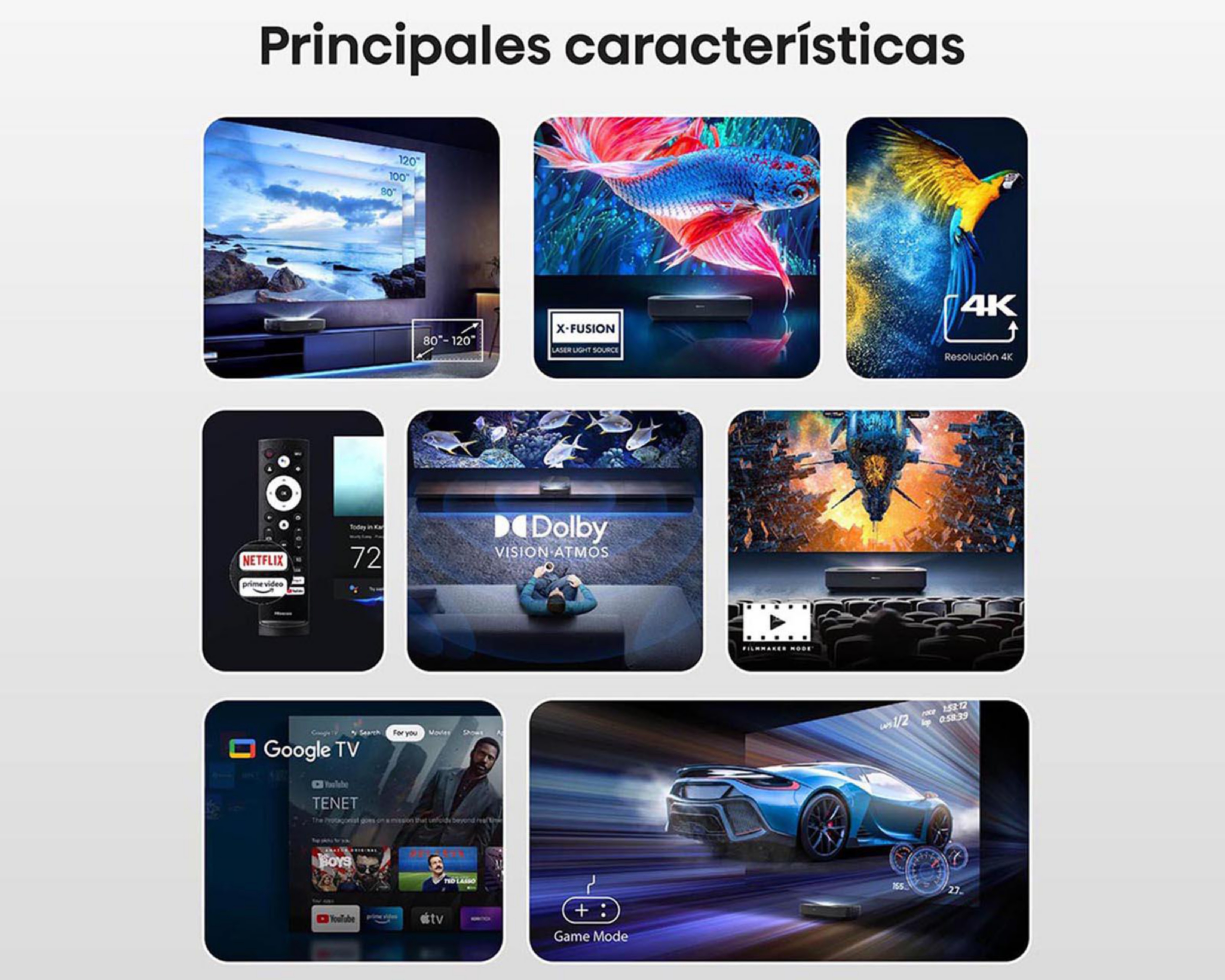 Foto 9 | Foto 9 | Proyector Láser Hisense 2100 Lúmenes 120" PL1