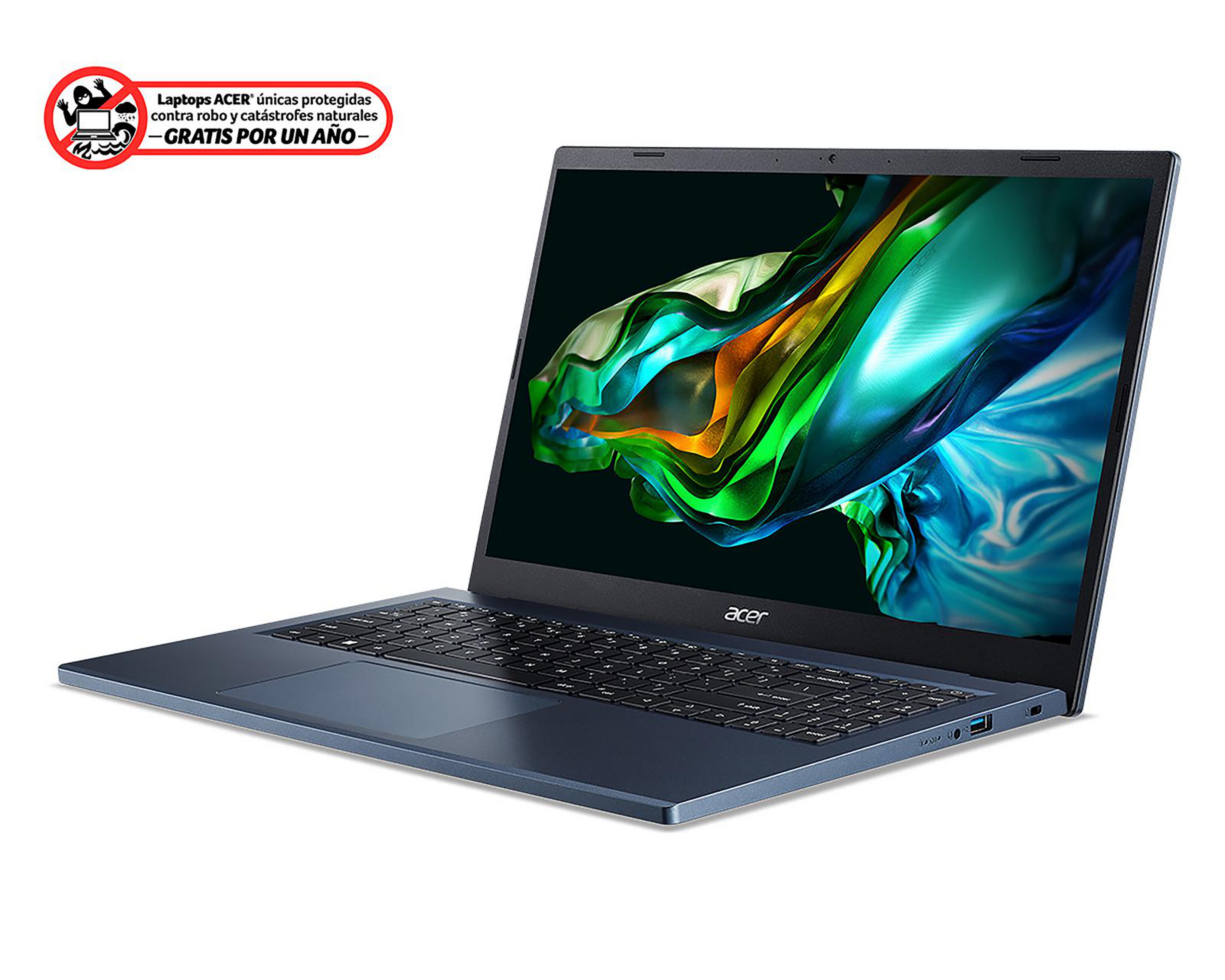 Foto 4 pulgar | Foto 3 | Laptop Acer Aspire 3 A315-2 15.6" Windows 11 AMD Ryzen 3 8 GB RAM 512 GB SSD Azul