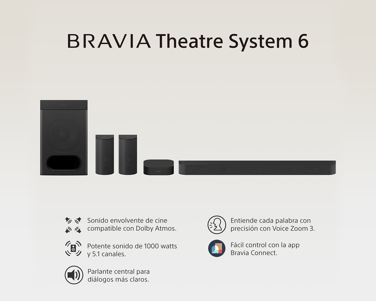Foto 6 pulgar | Foto 5 | Barra de Sonido Sony Bravia Theatre System 6 con Subwoofer
