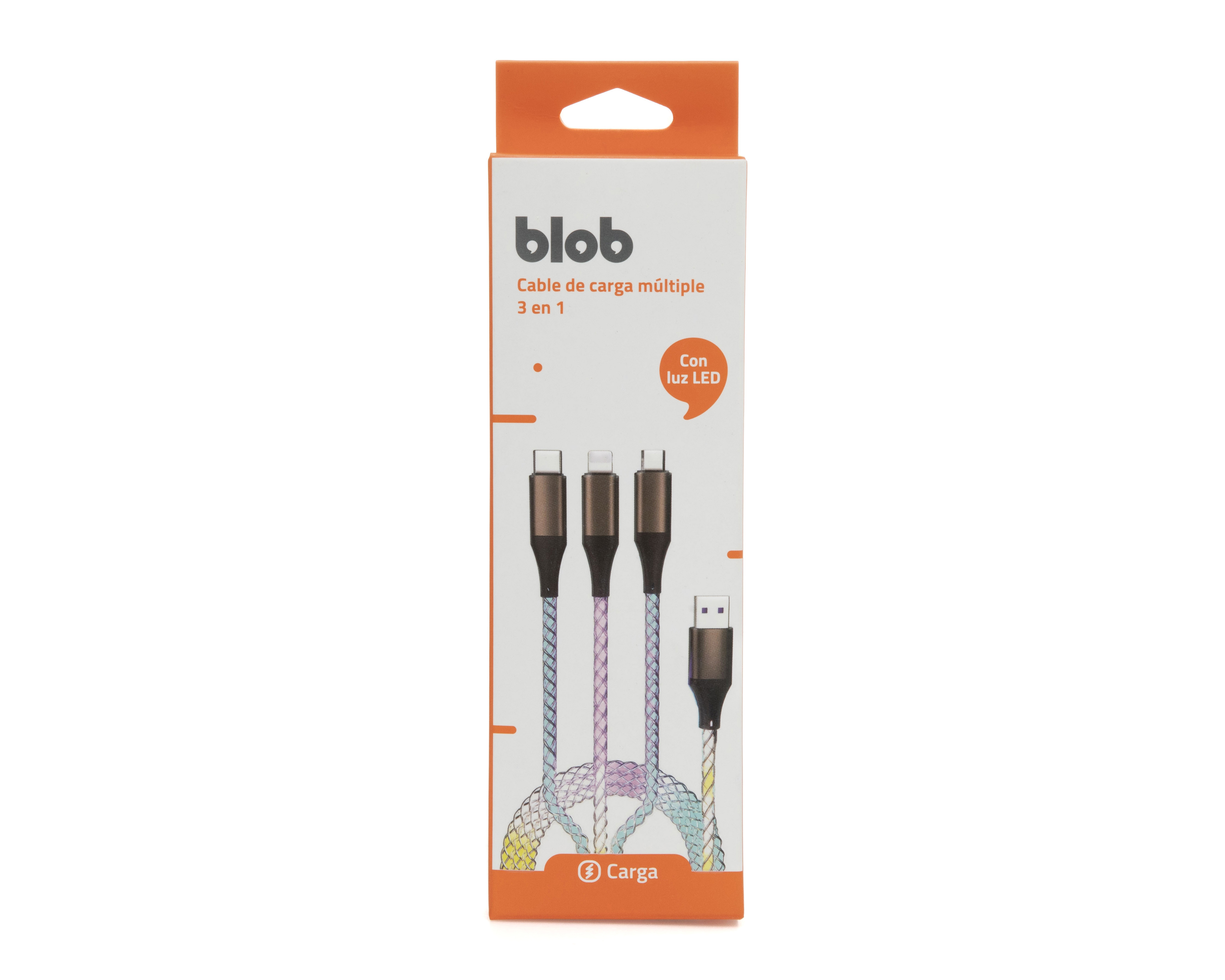 Foto 4 pulgar | Foto 3 | Cable Blob Tipo Micro USB-C-Lightning de 1.8 Metros