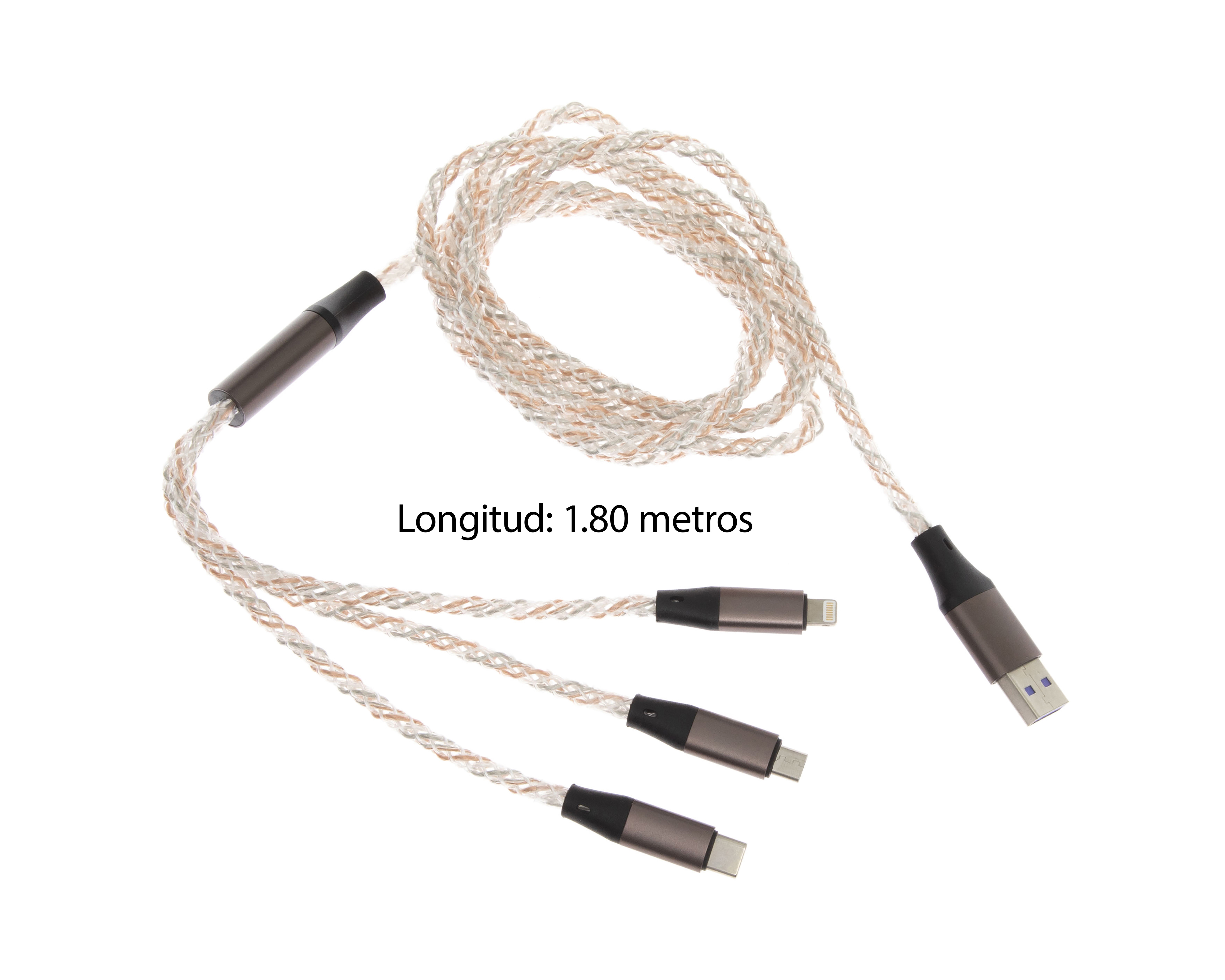Foto 5 pulgar | Foto 4 | Cable Blob Tipo Micro USB-C-Lightning de 1.8 Metros