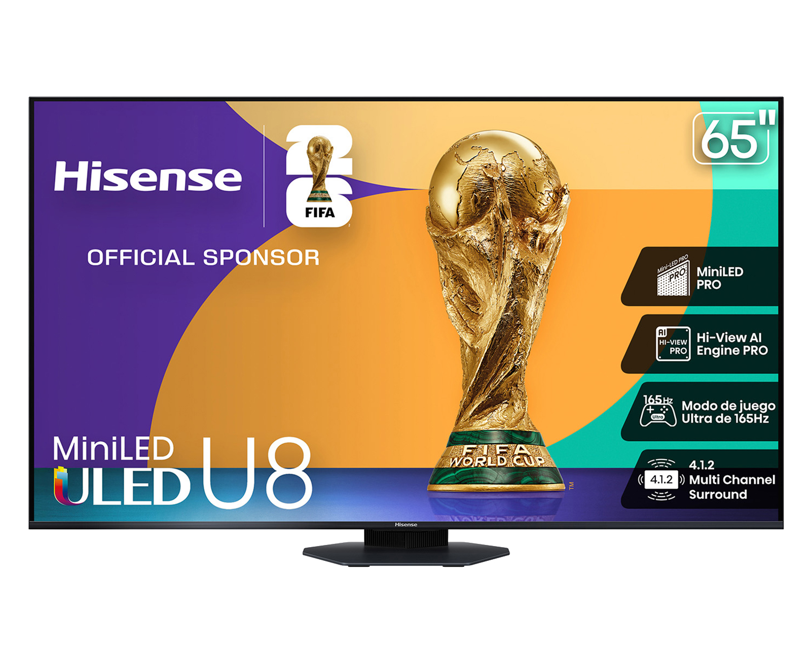 Pantalla Smart TV Hisense ULED MiniLED 65 Pulgadas 4K 65U8QG