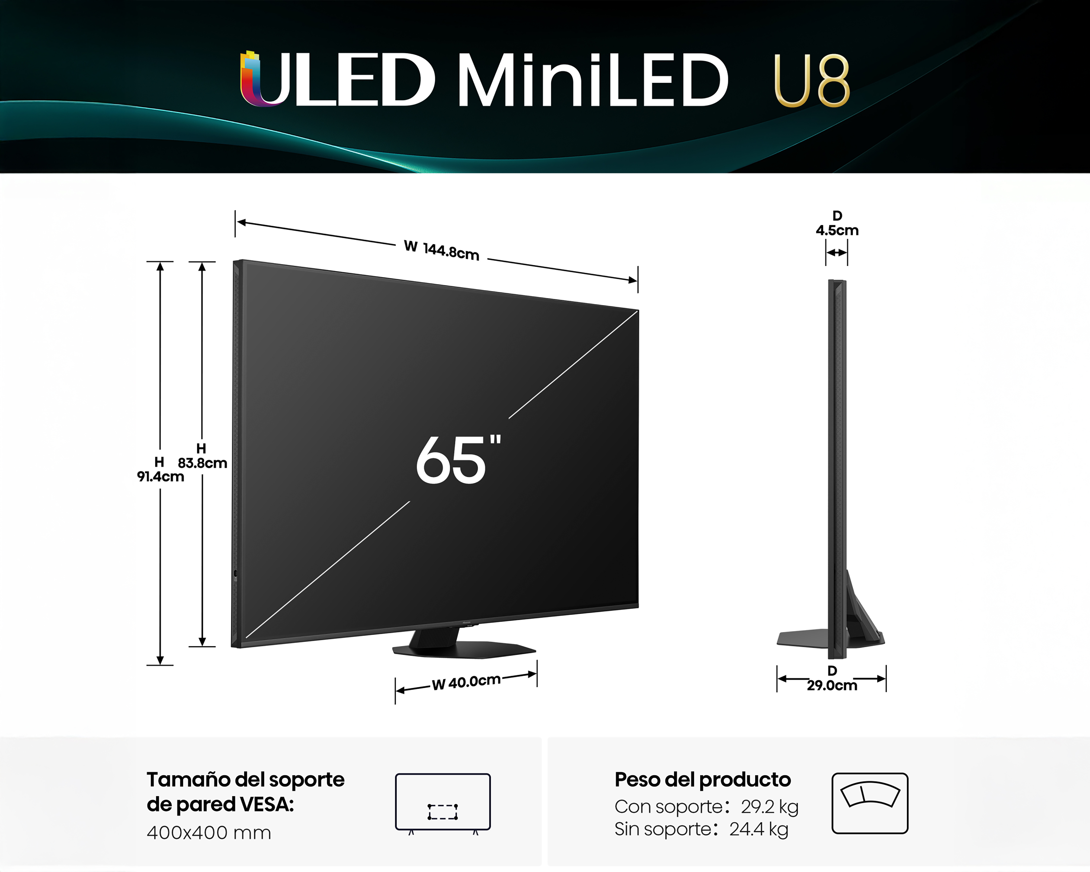Foto 11 pulgar | Foto 10 | Pantalla Smart TV Hisense ULED MiniLED 65 Pulgadas 4K 65U8QG