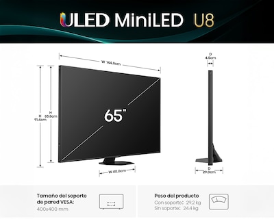 Foto 10 | Foto 10 | Pantalla Smart TV Hisense ULED MiniLED 65 Pulgadas 4K 65U8QG