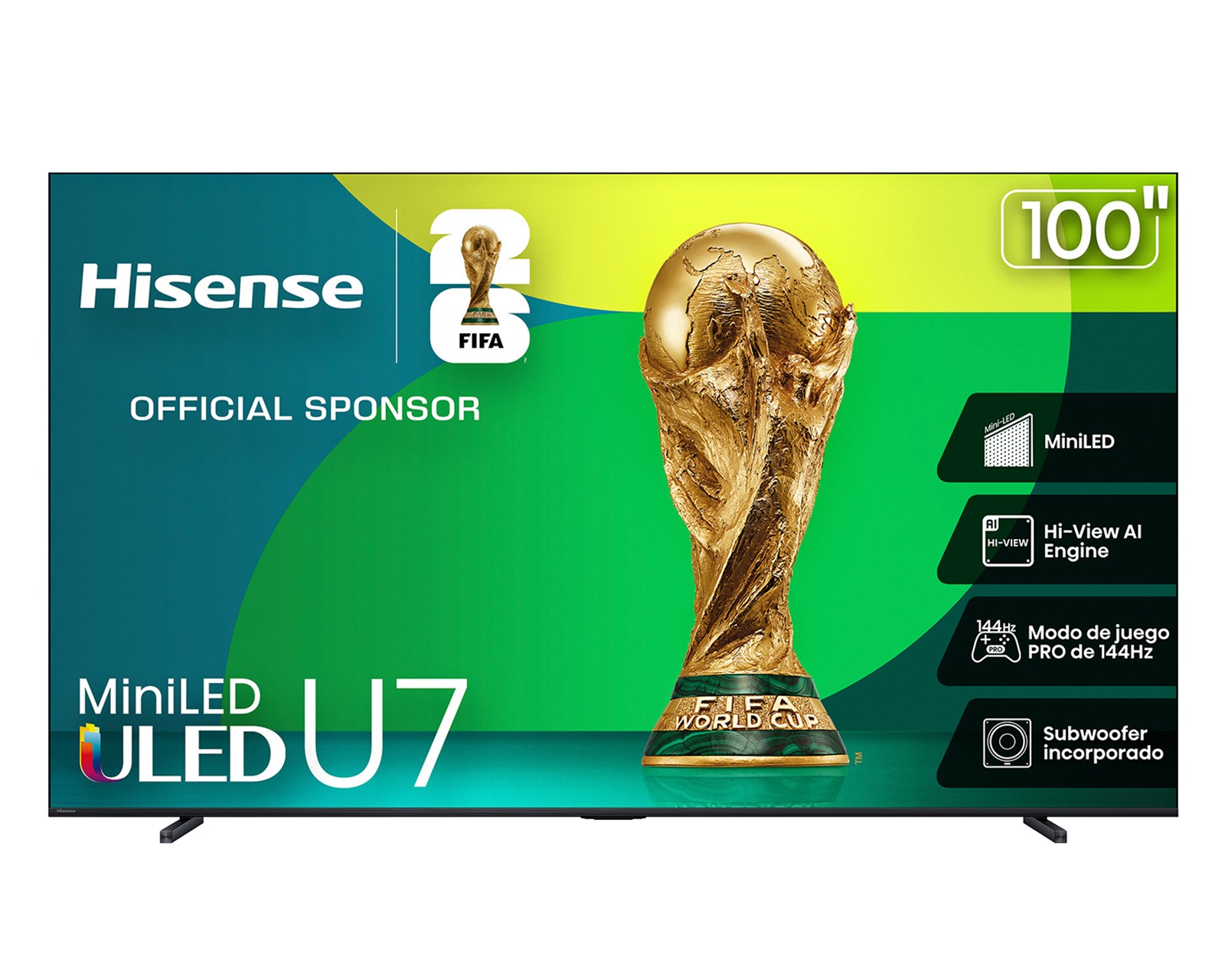 Pantalla Smart TV Hisense ULED MiniLED 100 Pulgadas 100U7QG