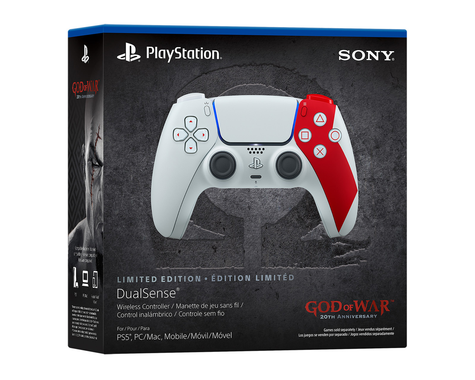 Preventa Control Inalámbrico para PlayStation 5 Sony Dualsense God Of War Blanco