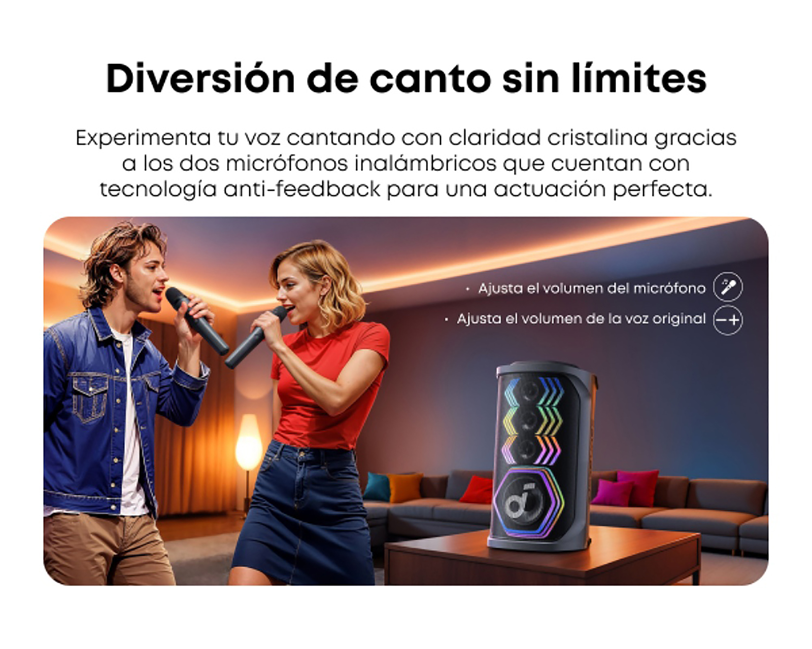 Foto 5 pulgar | Foto 4 | Bocina Bluetooth Soundcore Rave 3S 200 W con 2 Micrófonos