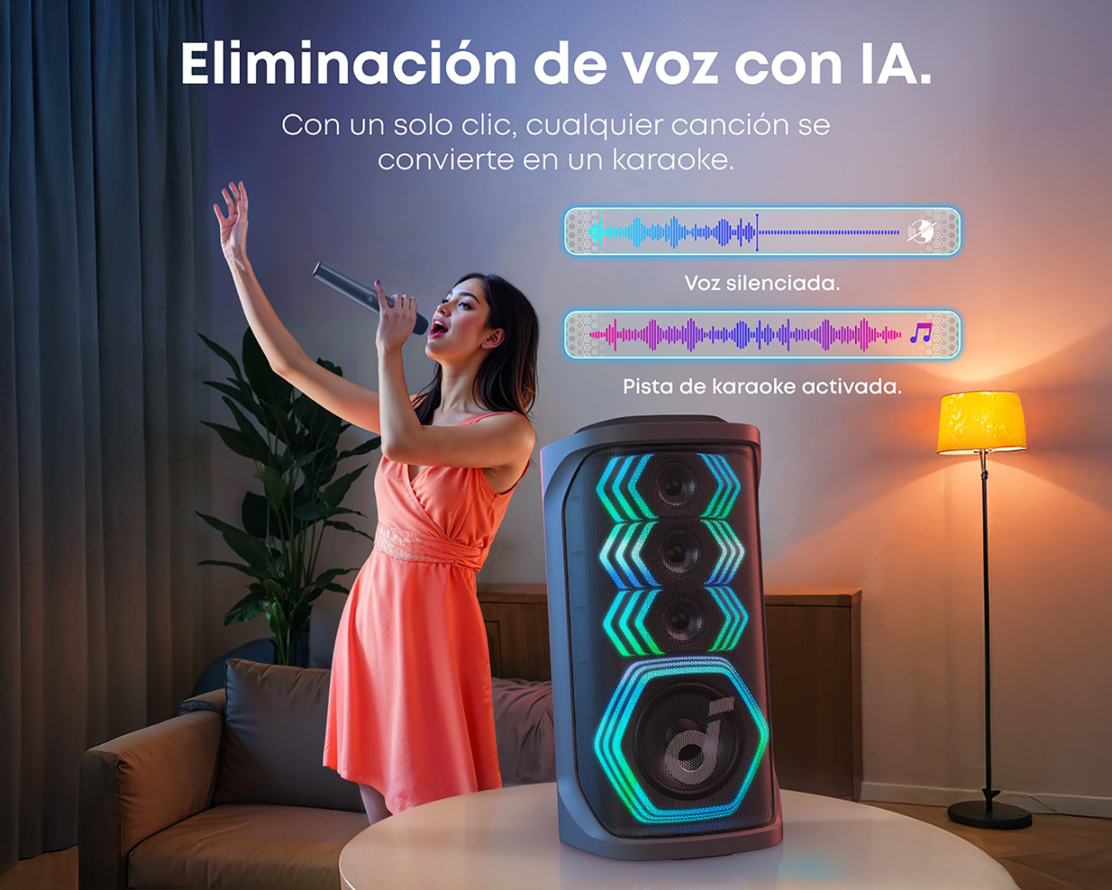 Foto 9 pulgar | Foto 8 | Bocina Bluetooth Soundcore Rave 3S 200 W con 2 Micrófonos
