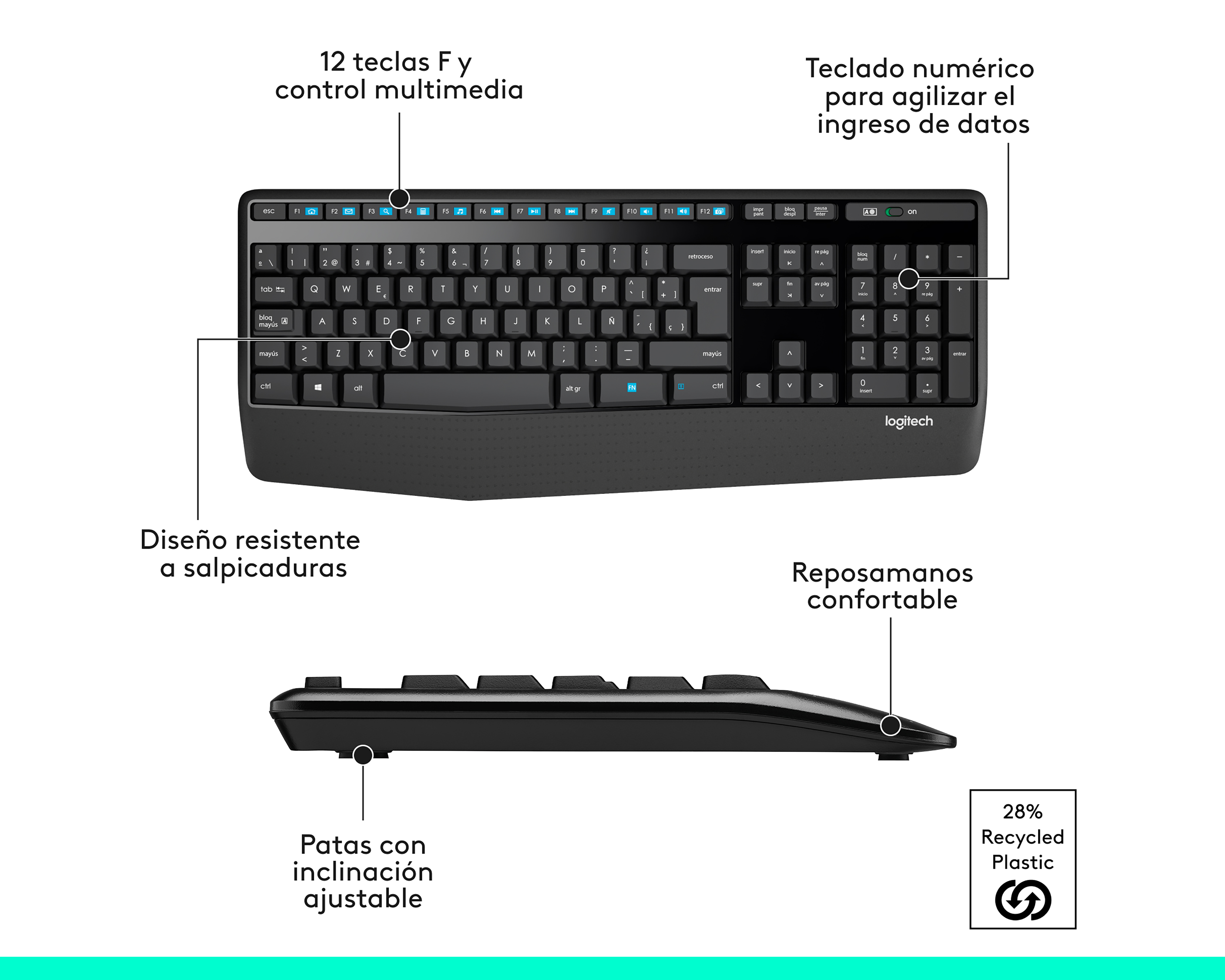 Foto 8 pulgar | Foto 7 | Combo de Teclado y Mouse Inalámbrico Logitech MK345