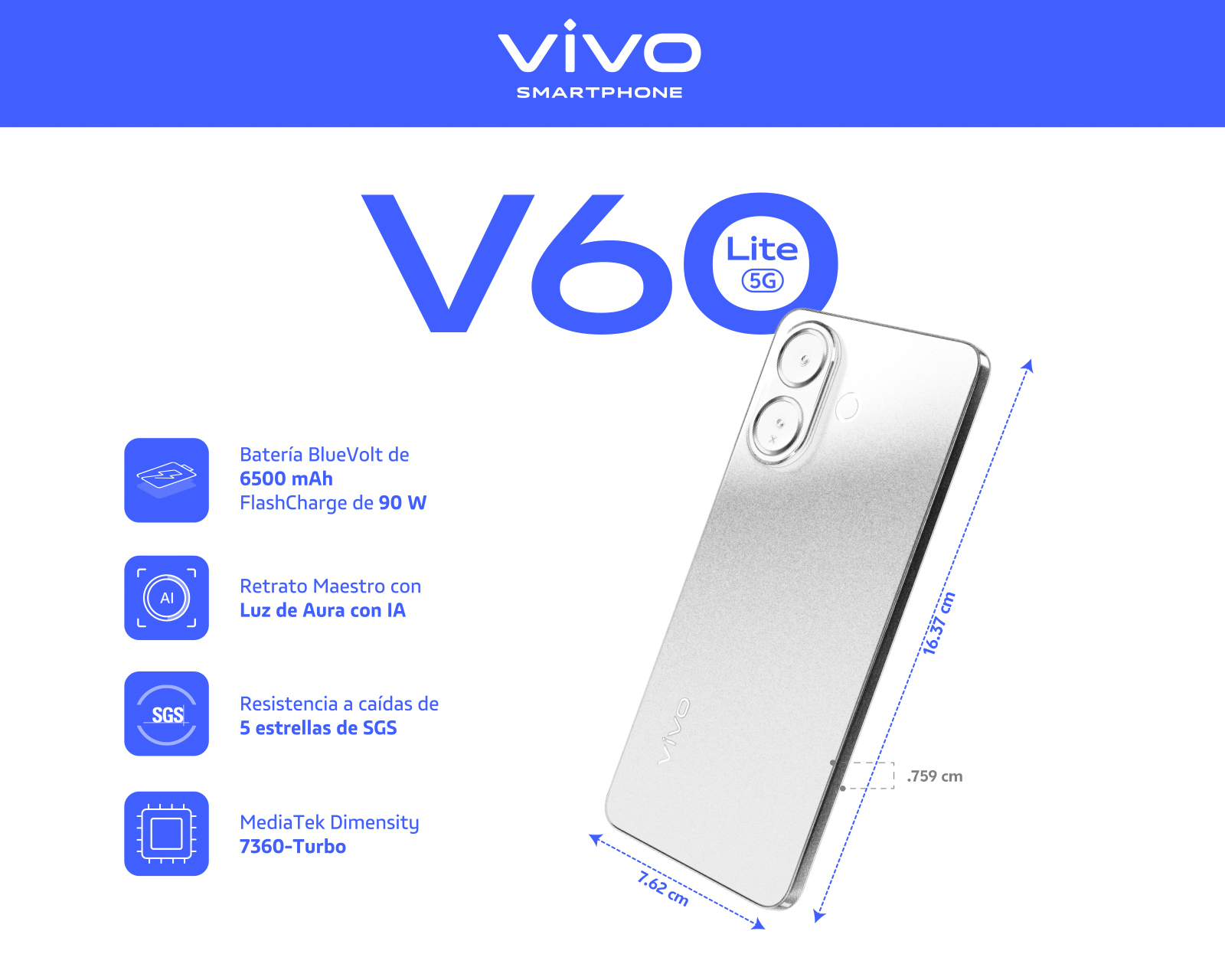 Foto 9 pulgar | Foto 8 | Telcel vivo V60 Lite 5G 512 GB Negro