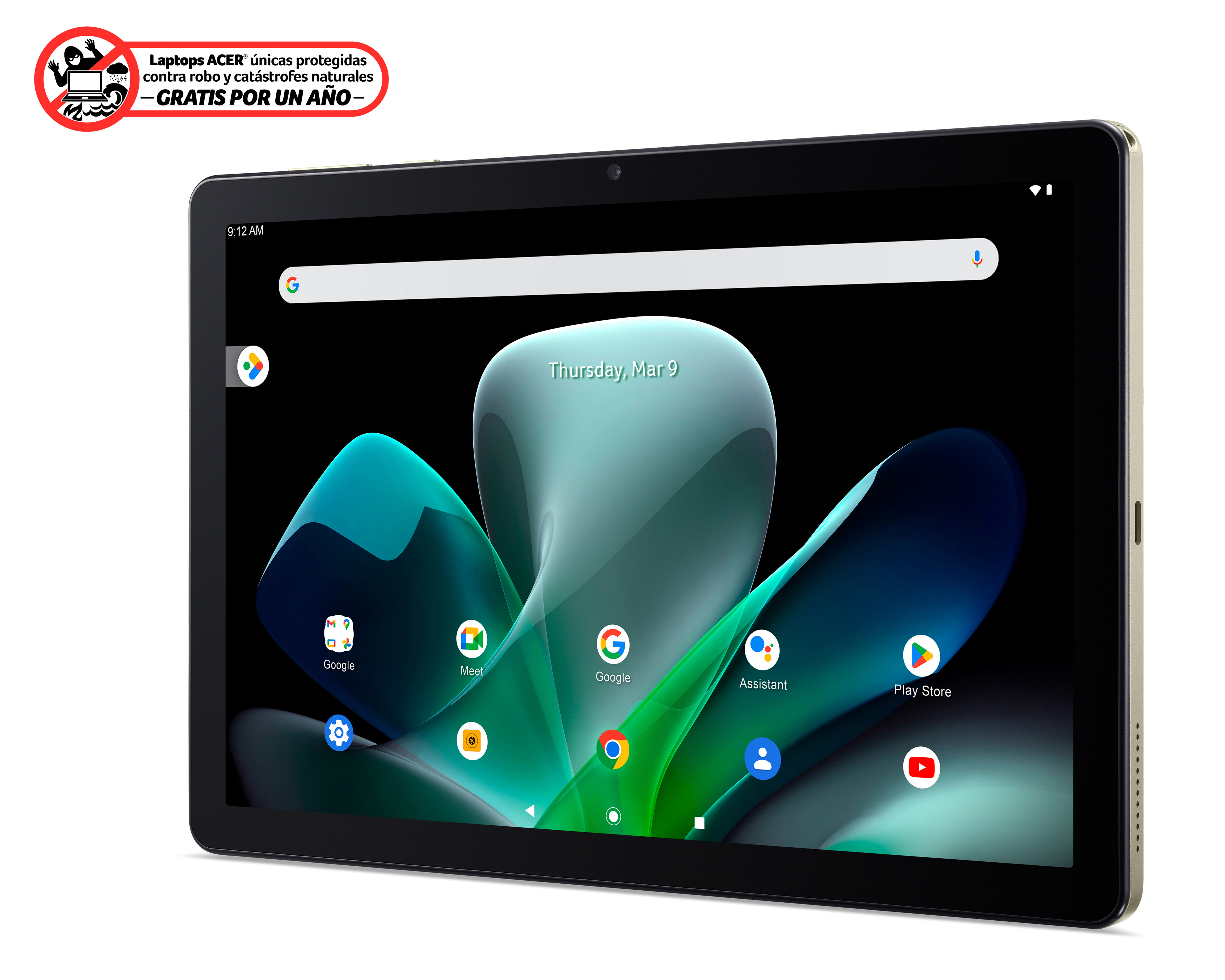 Foto 5 pulgar | Foto 4 | Tablet Acer 10" 64 GB WiFi Android 12  4 GB RAM Negra