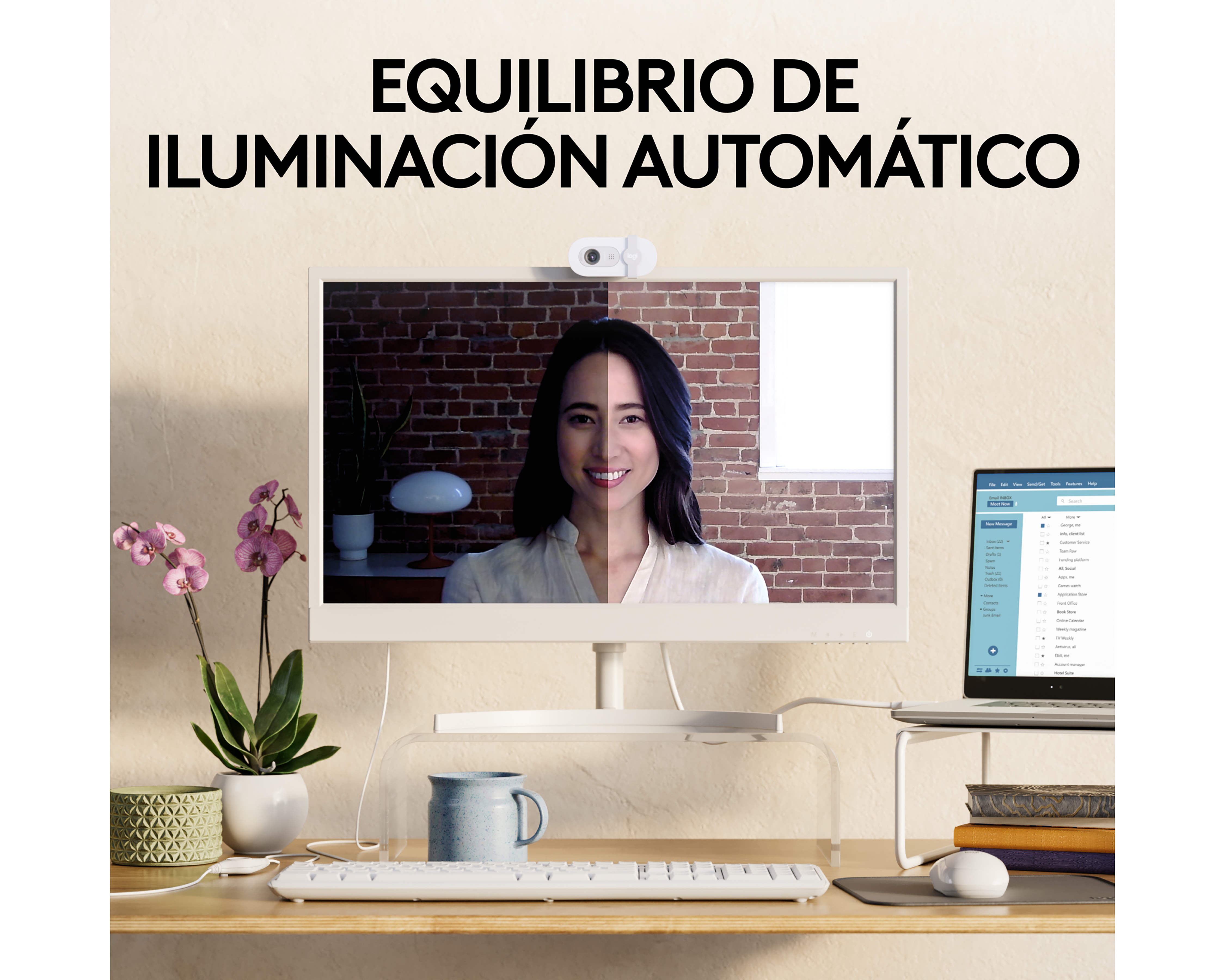 Foto 4 pulgar | Foto 3 | Cámara Web Logitech Brio 100 con Micrófono Integrado