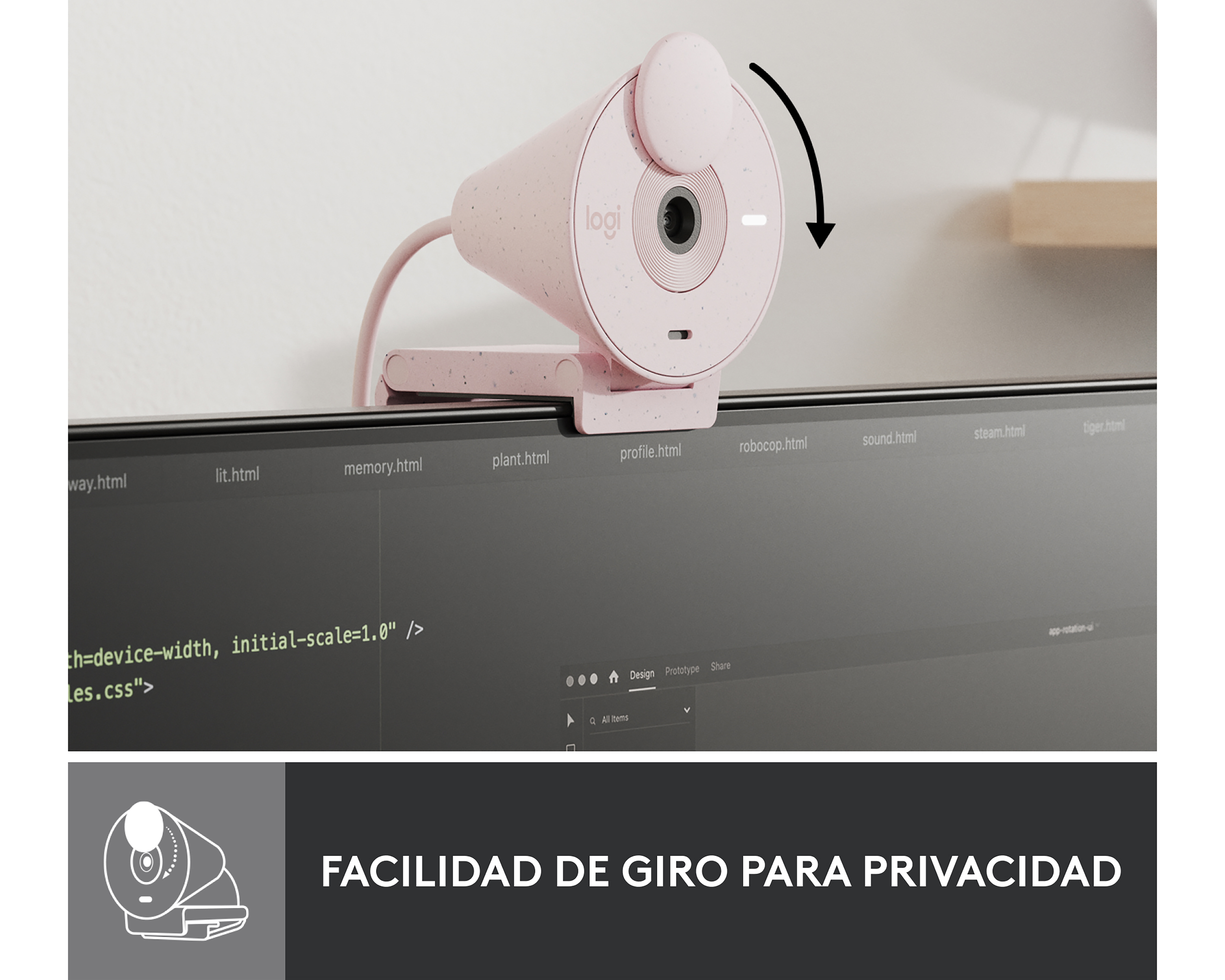 Foto 5 | Foto 5 | Cámara Web Logitech Brio 300 con Micrófono Integrado