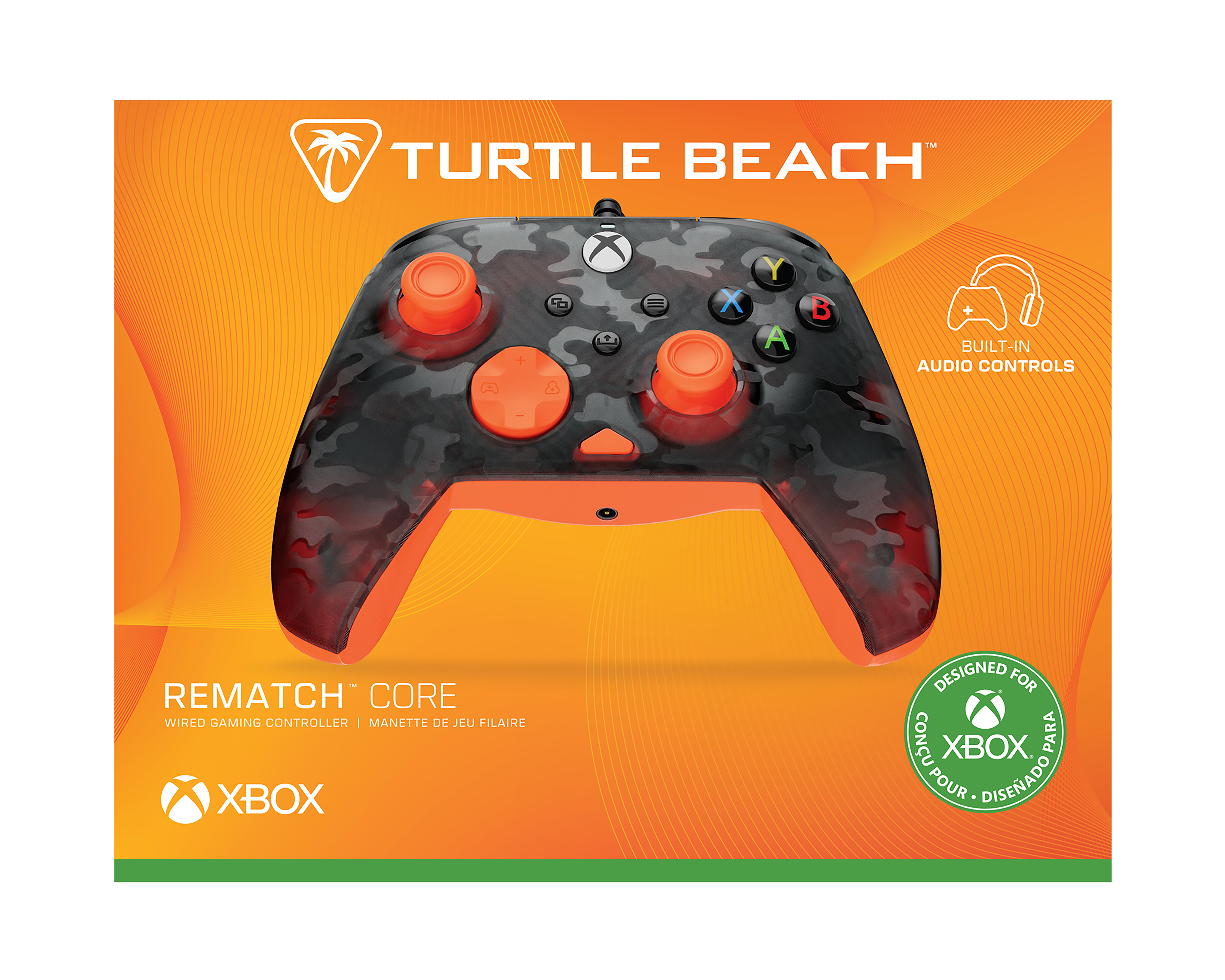 Foto 7 pulgar | Foto 6 | Control Alámbrico para Xbox y PC Turtle Beach Rematch Core Camo Anaranjado y Negro