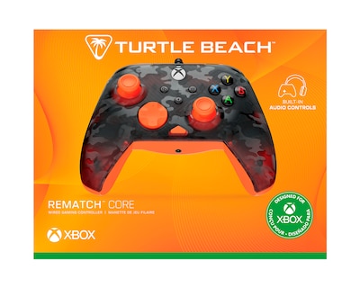 Foto 6 | Foto 6 | Control Alámbrico para Xbox y PC Turtle Beach Rematch Core Camo Anaranjado y Negro