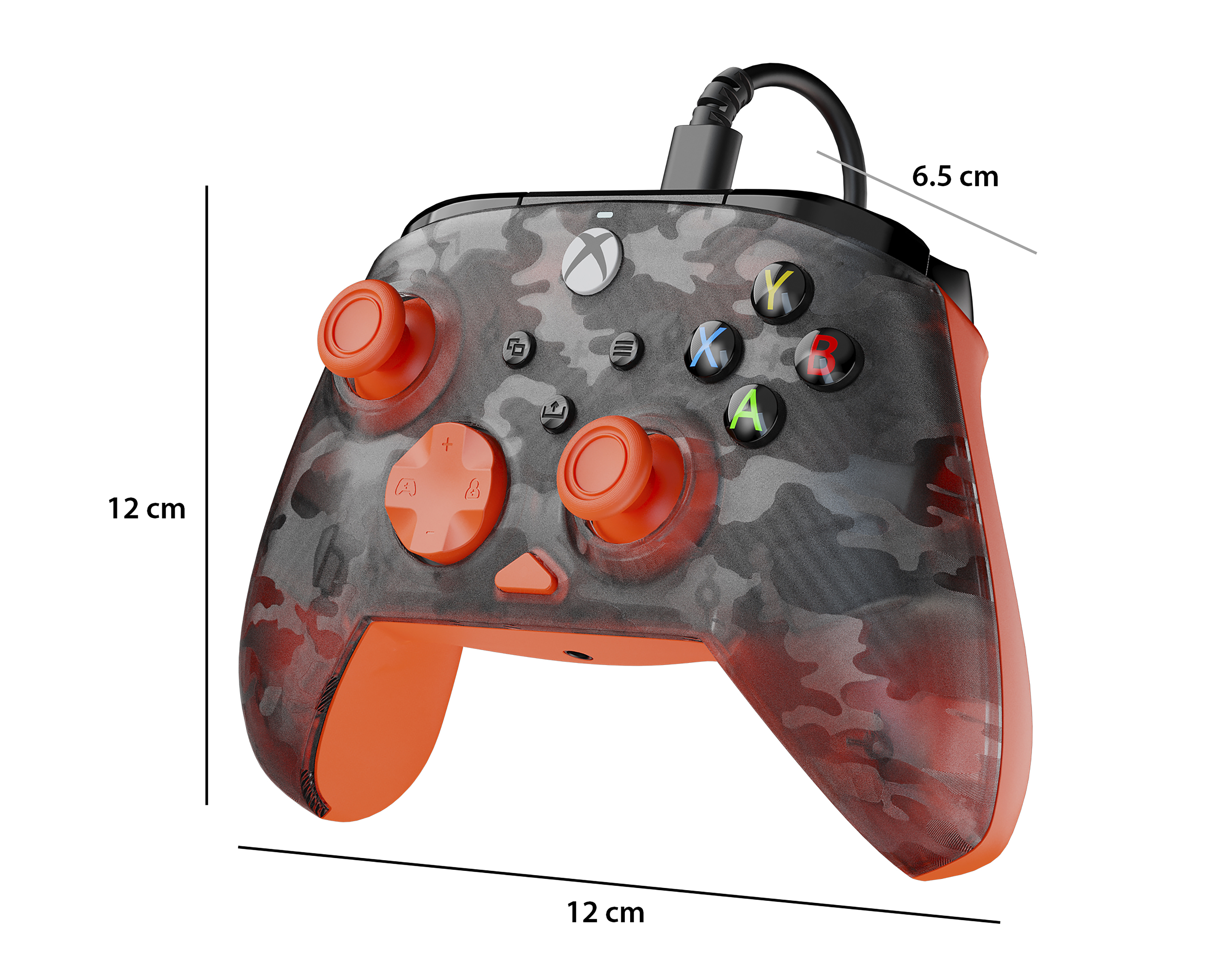 Foto 8 pulgar | Foto 7 | Control Alámbrico para Xbox y PC Turtle Beach Rematch Core Camo Anaranjado y Negro