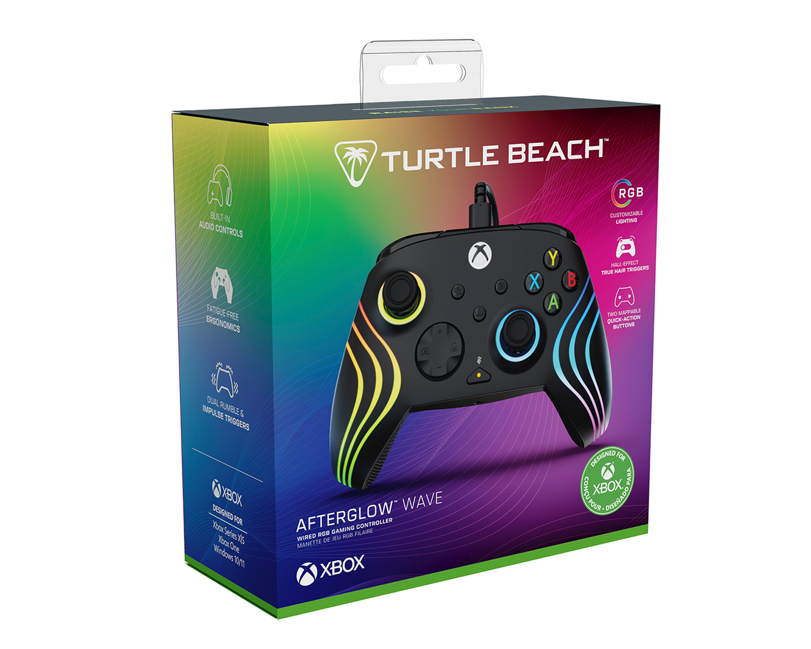 Foto 2 pulgar | Foto 1 | Control Alámbrico para Xbox y PC Turtle Beach Afterglow Wave Negro