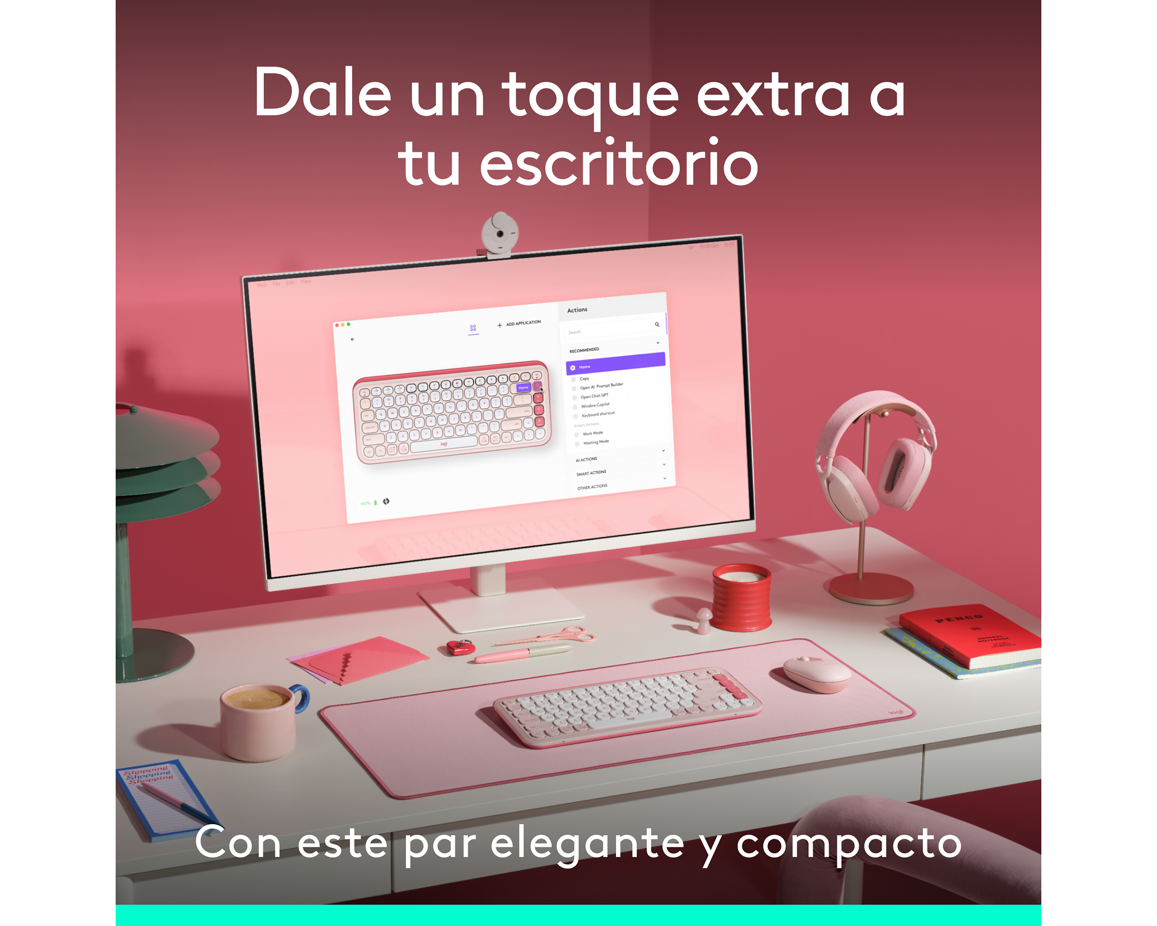 Foto 2 | Foto 2 | Combo de Teclado y Mouse Inalámbrico Logitech Pop Icon