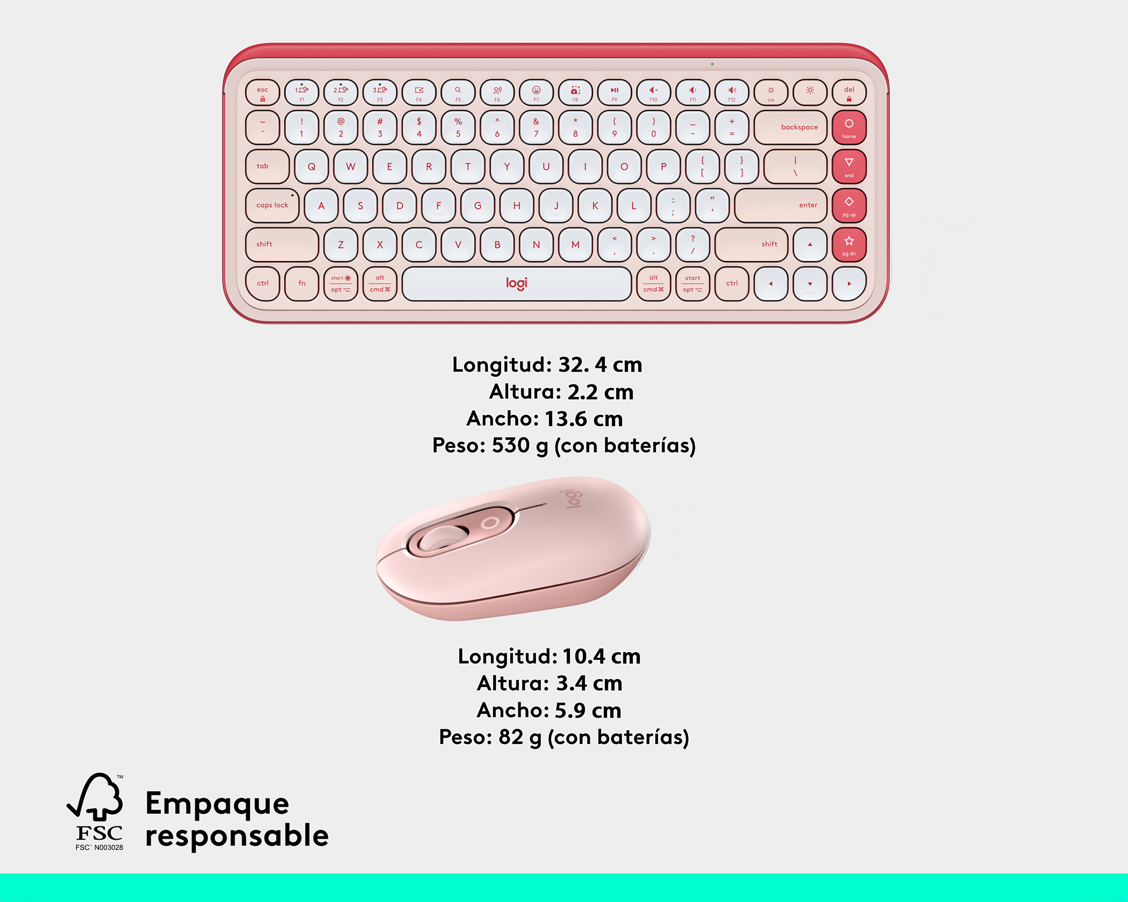 Foto 9 | Foto 9 | Combo de Teclado y Mouse Inalámbrico Logitech Pop Icon