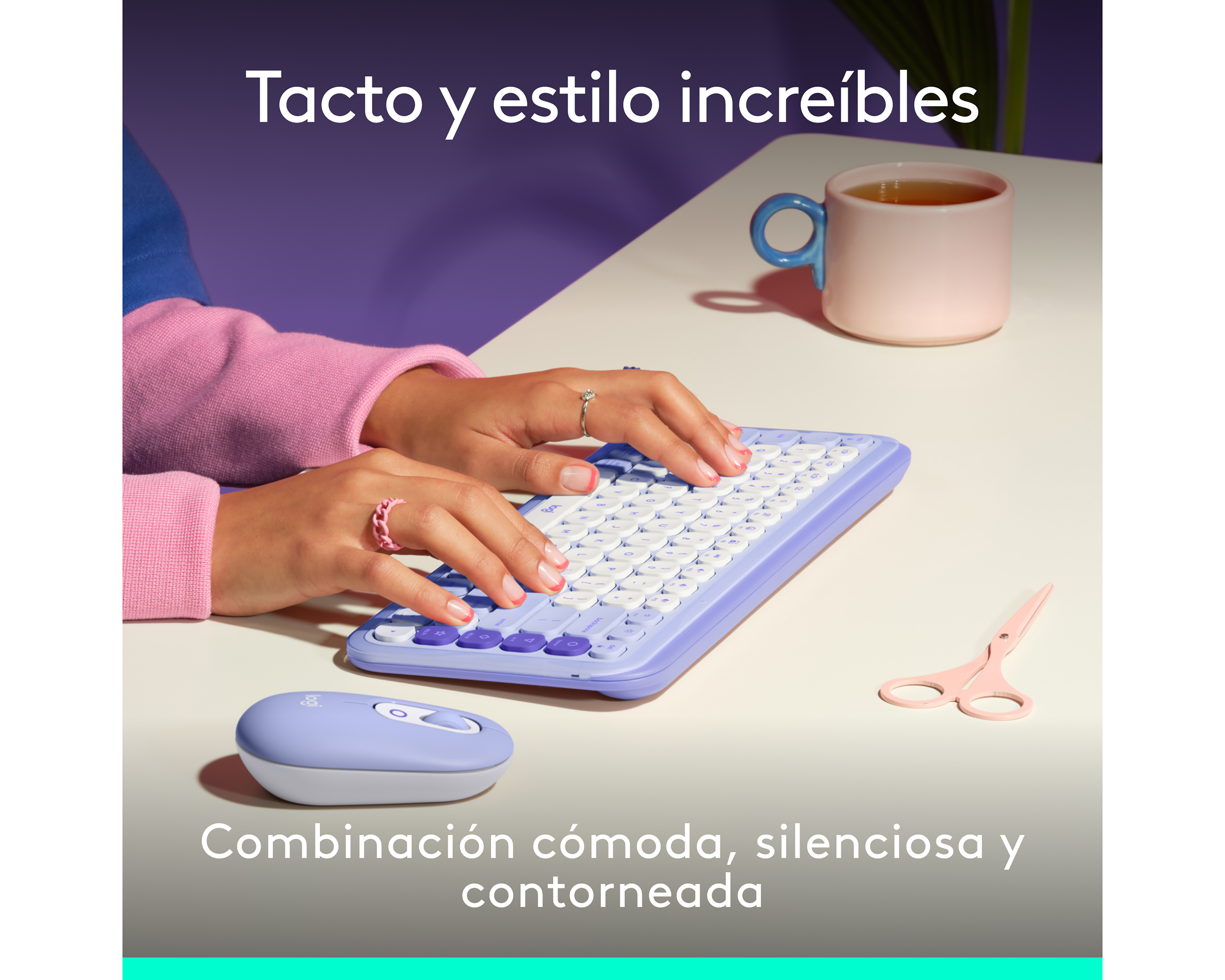 Foto 4 pulgar | Foto 3 | Combo de Teclado y Mouse Inalámbrico Logitech Pop Icon