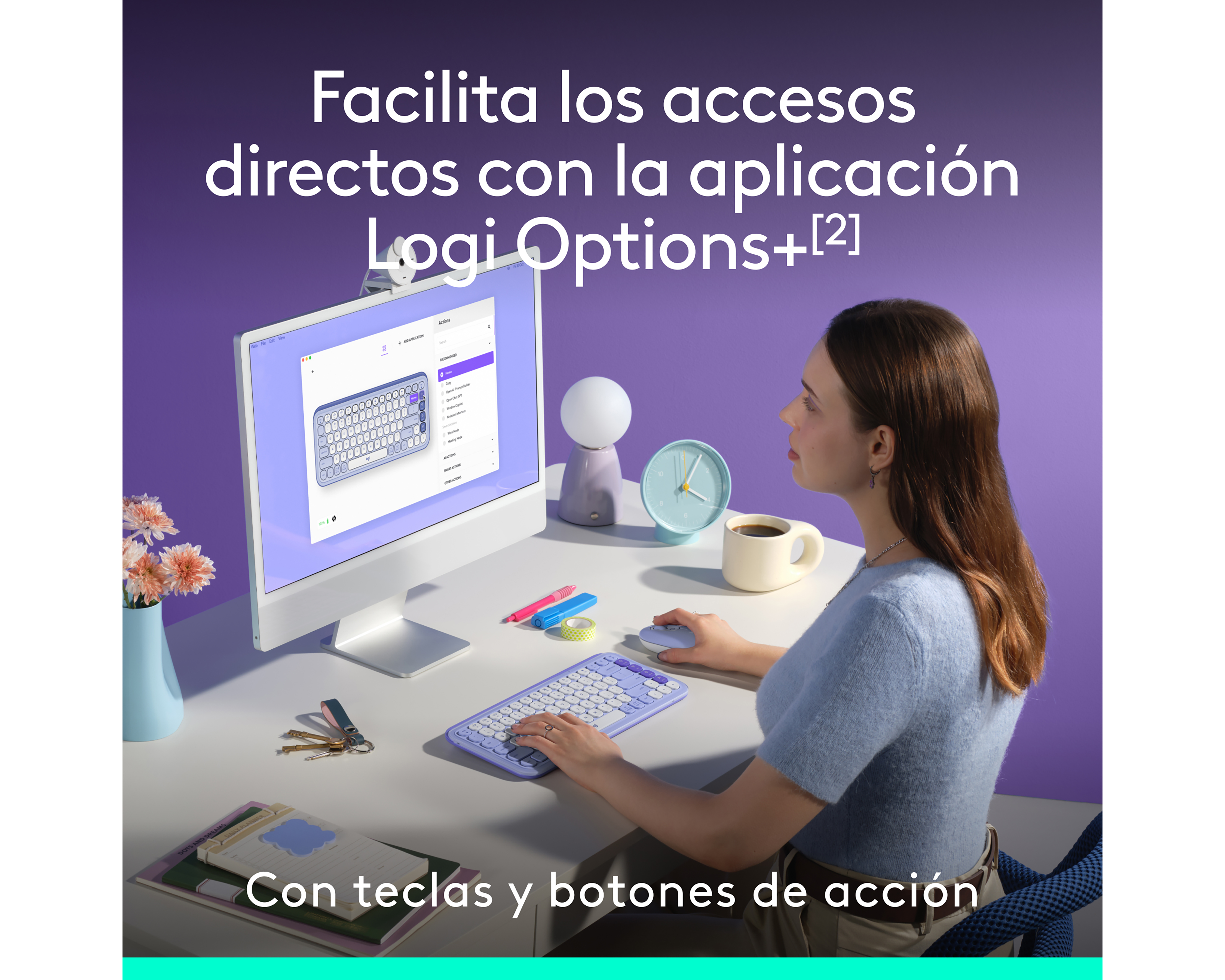 Foto 5 pulgar | Foto 4 | Combo de Teclado y Mouse Inalámbrico Logitech Pop Icon