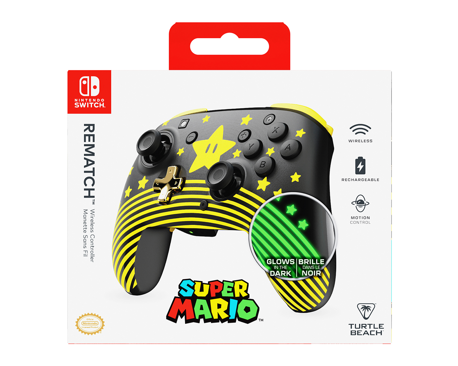Foto 6 | Foto 6 | Control Inalámbrico para Nintendo Switch 2 Turtle Beach Rematch Super Star Mario Negro