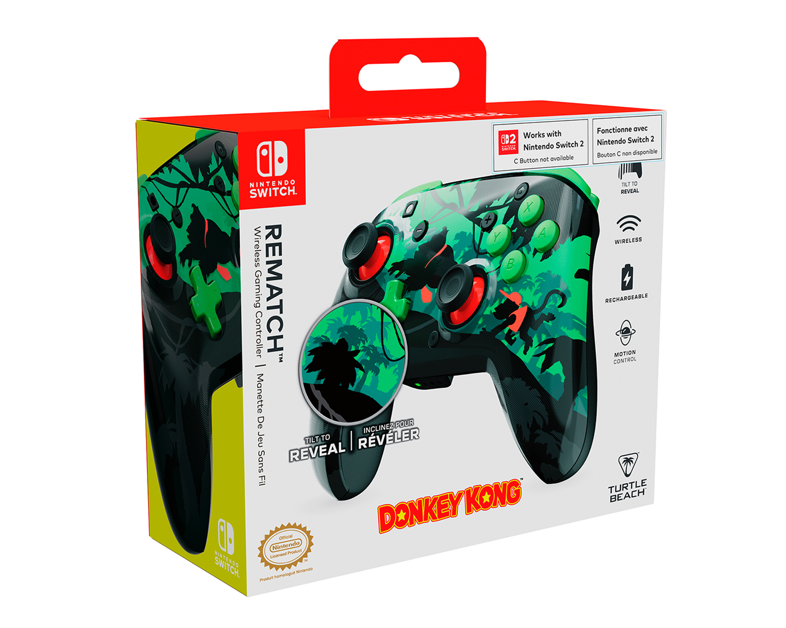 Foto 1 | Foto 1 | Control Inalámbrico para Nintendo Switch 2 Turtle Beach Donkey Kong Verde