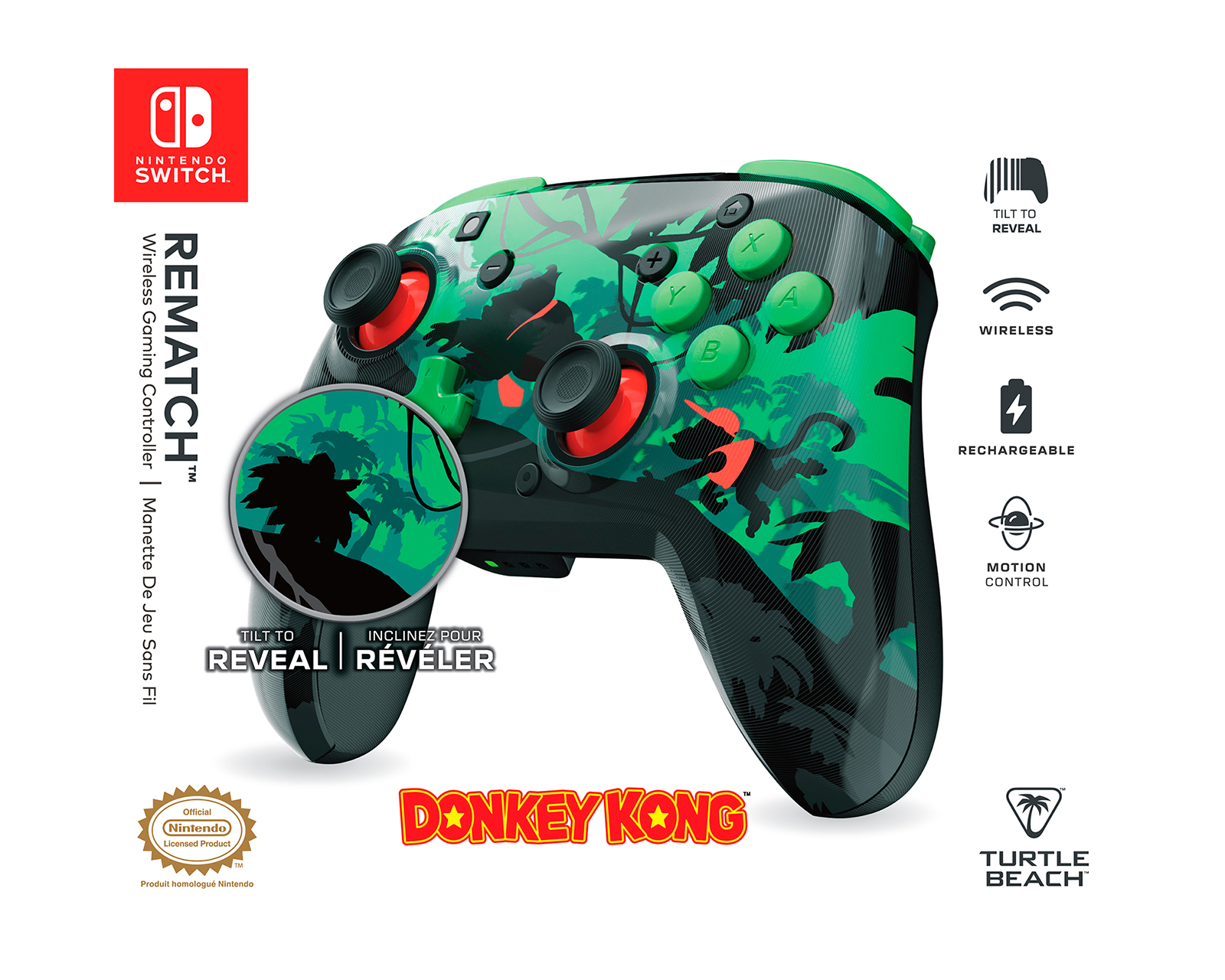 Foto 6 pulgar | Foto 5 | Control Inalámbrico para Nintendo Switch 2 Turtle Beach Donkey Kong Verde