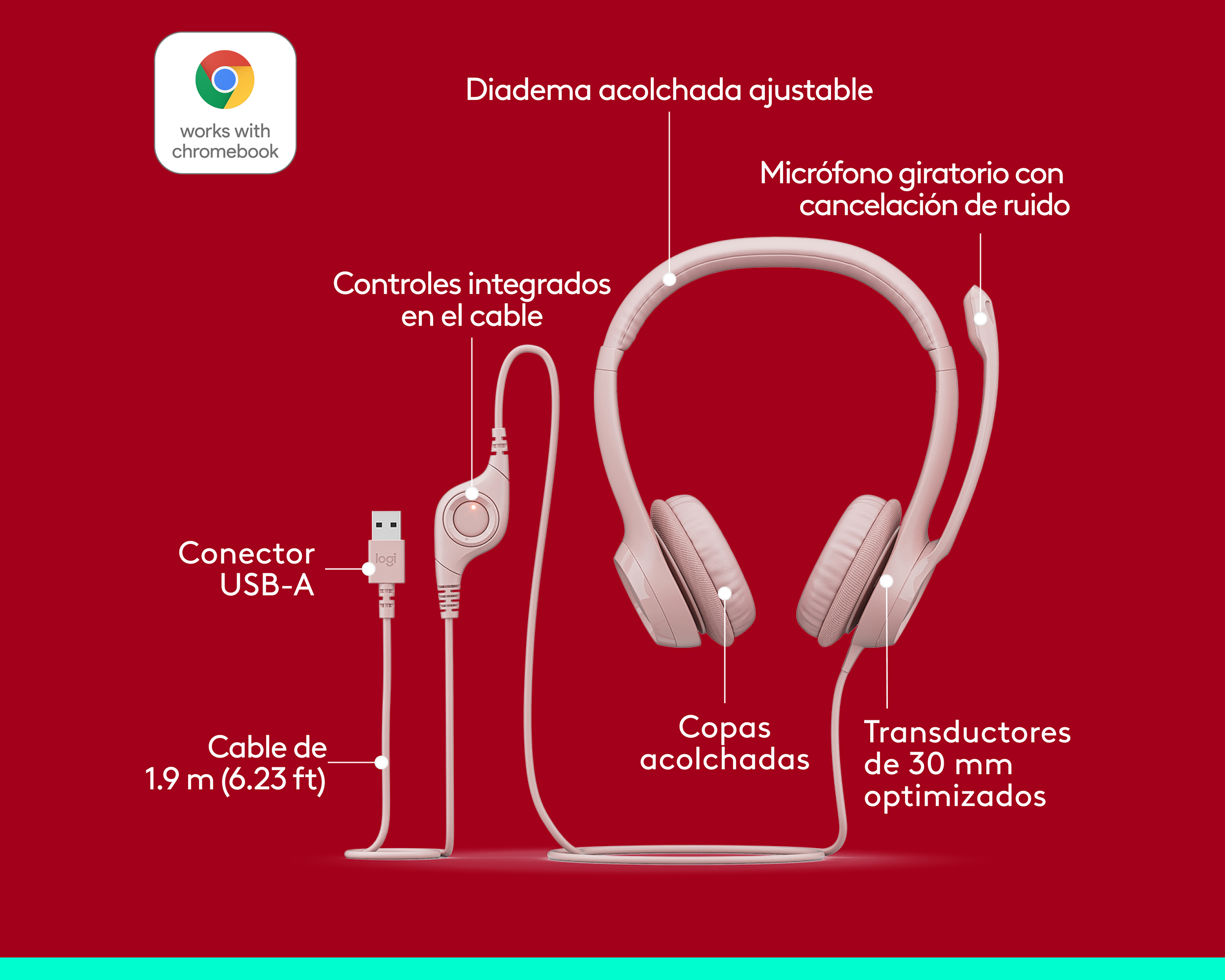 Foto 7 pulgar | Foto 6 | Audífonos de Diadema Alámbricos Logitech H390 981-001280 con Micrófono