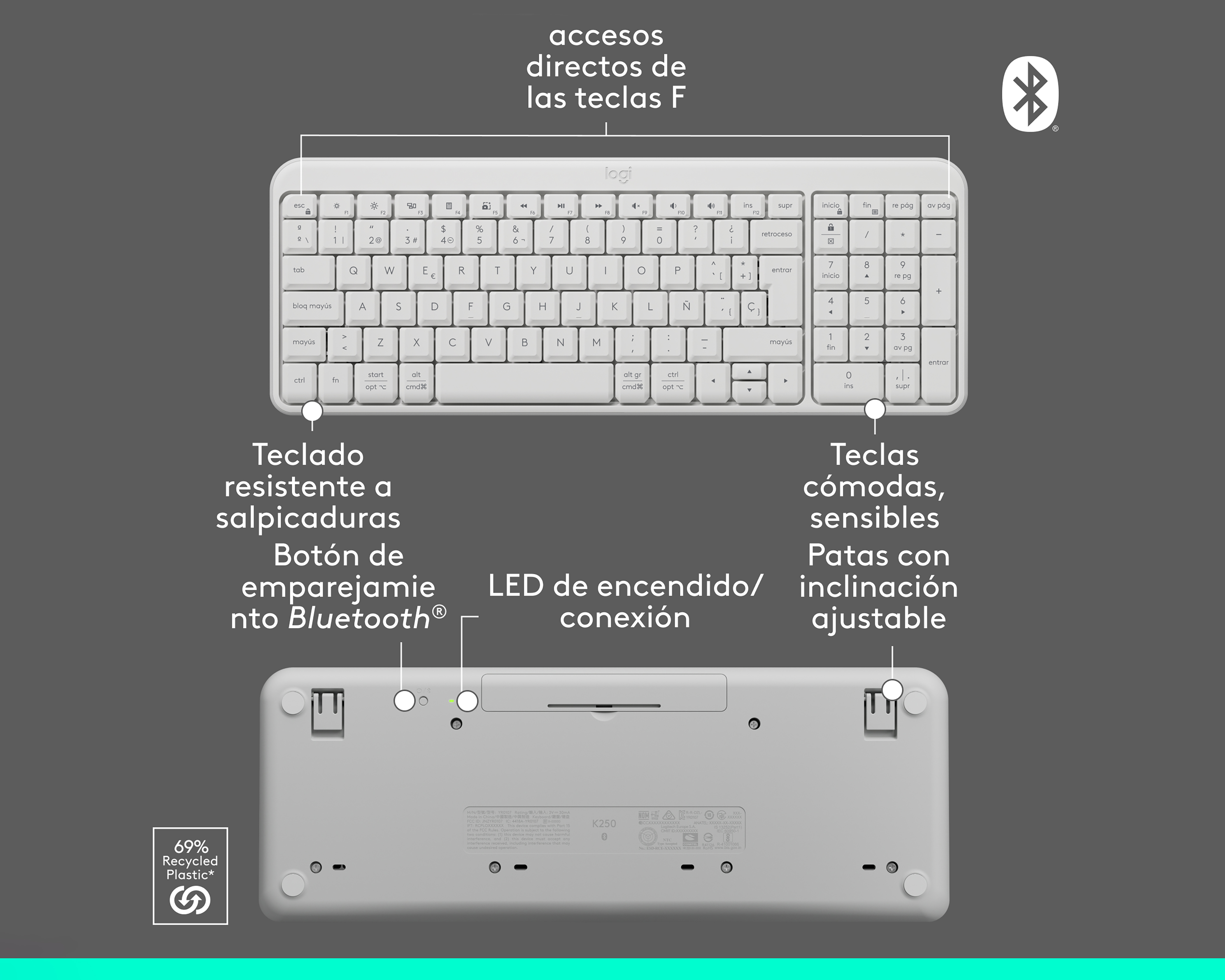 Foto 7 | Foto 7 | Combo de Teclado y Mouse Inalámbricos Logitech MK250