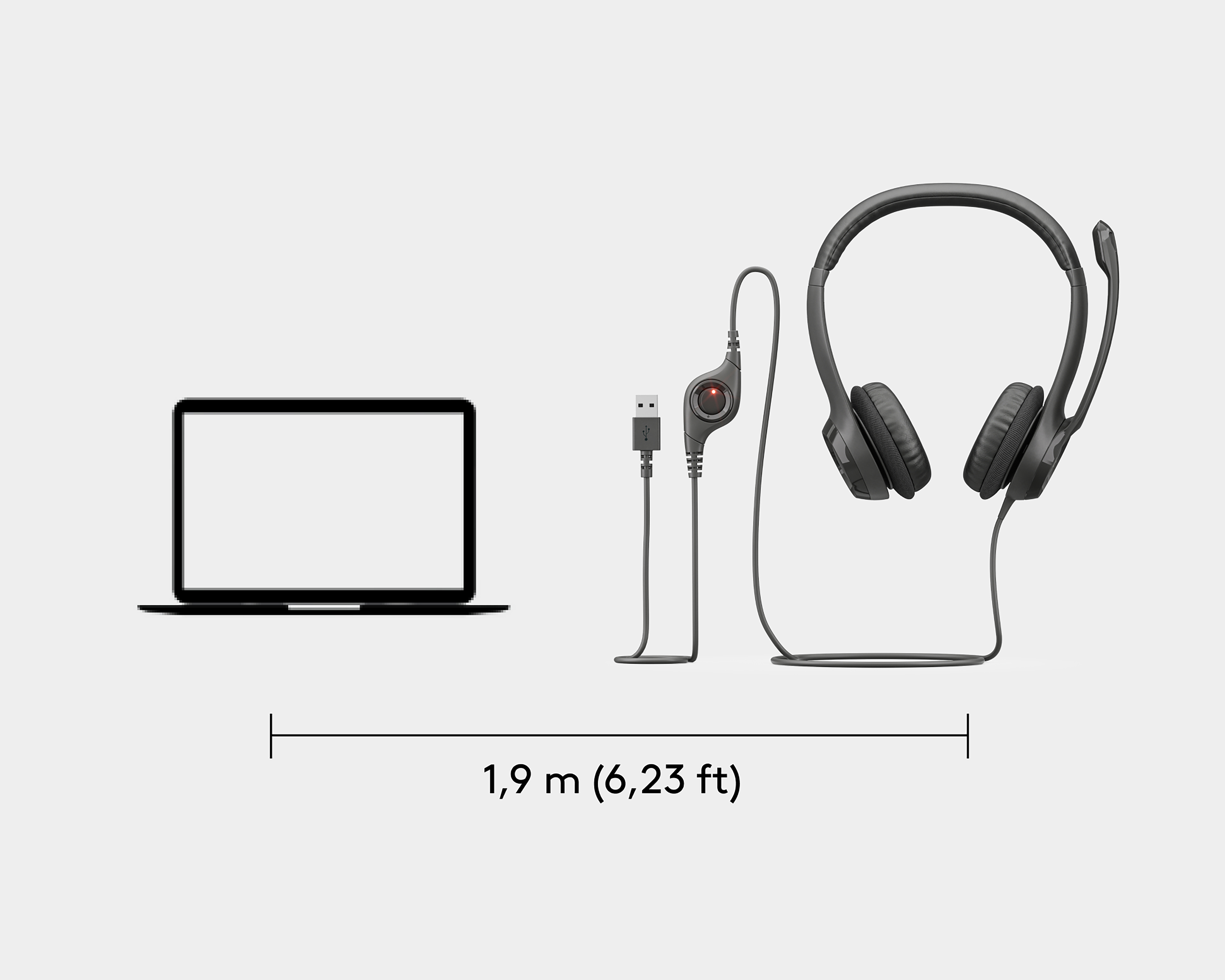 Foto 8 | Foto 8 | Audífonos de Diadema Alámbricos Logitech H390